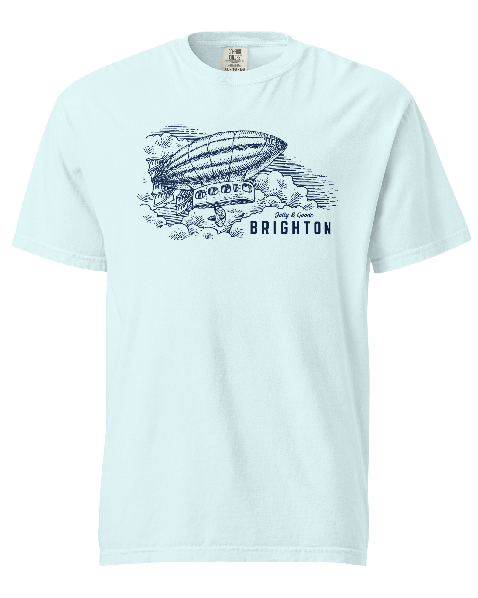 Jolly & Goode Shirts & Tops Brighton Airship T-shirt | Garment-Dyed Heavyweight Cotton Cheeky British Style