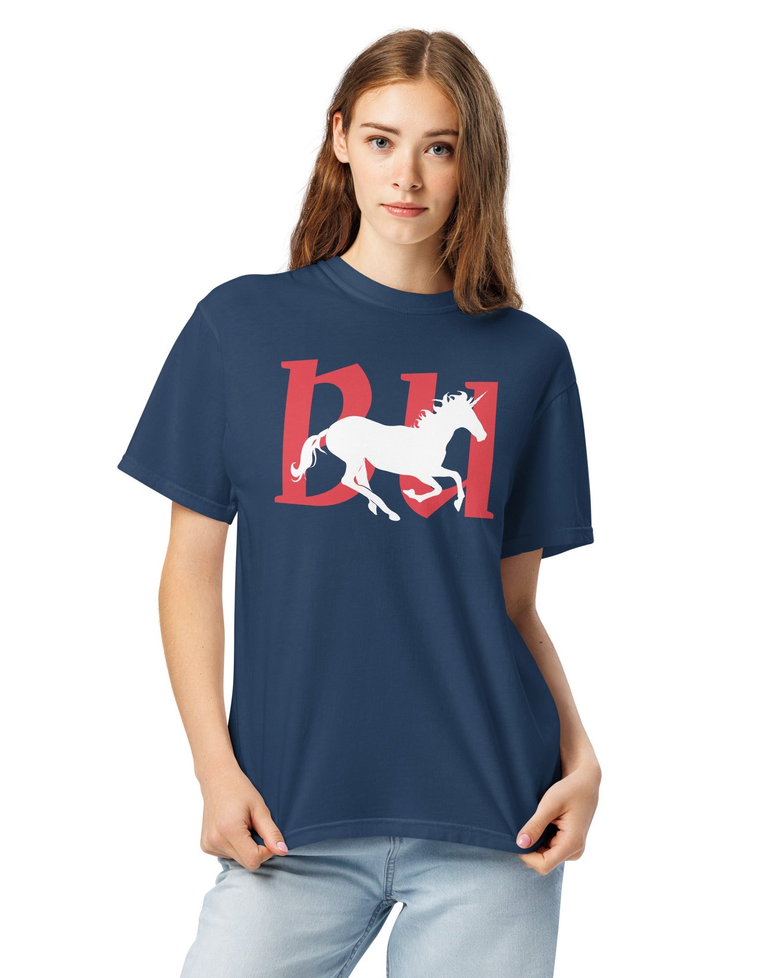 Jolly & Goode Shirts & Tops British Unicorn | Galloping | Garment-dyed Tee Cheeky British Style
