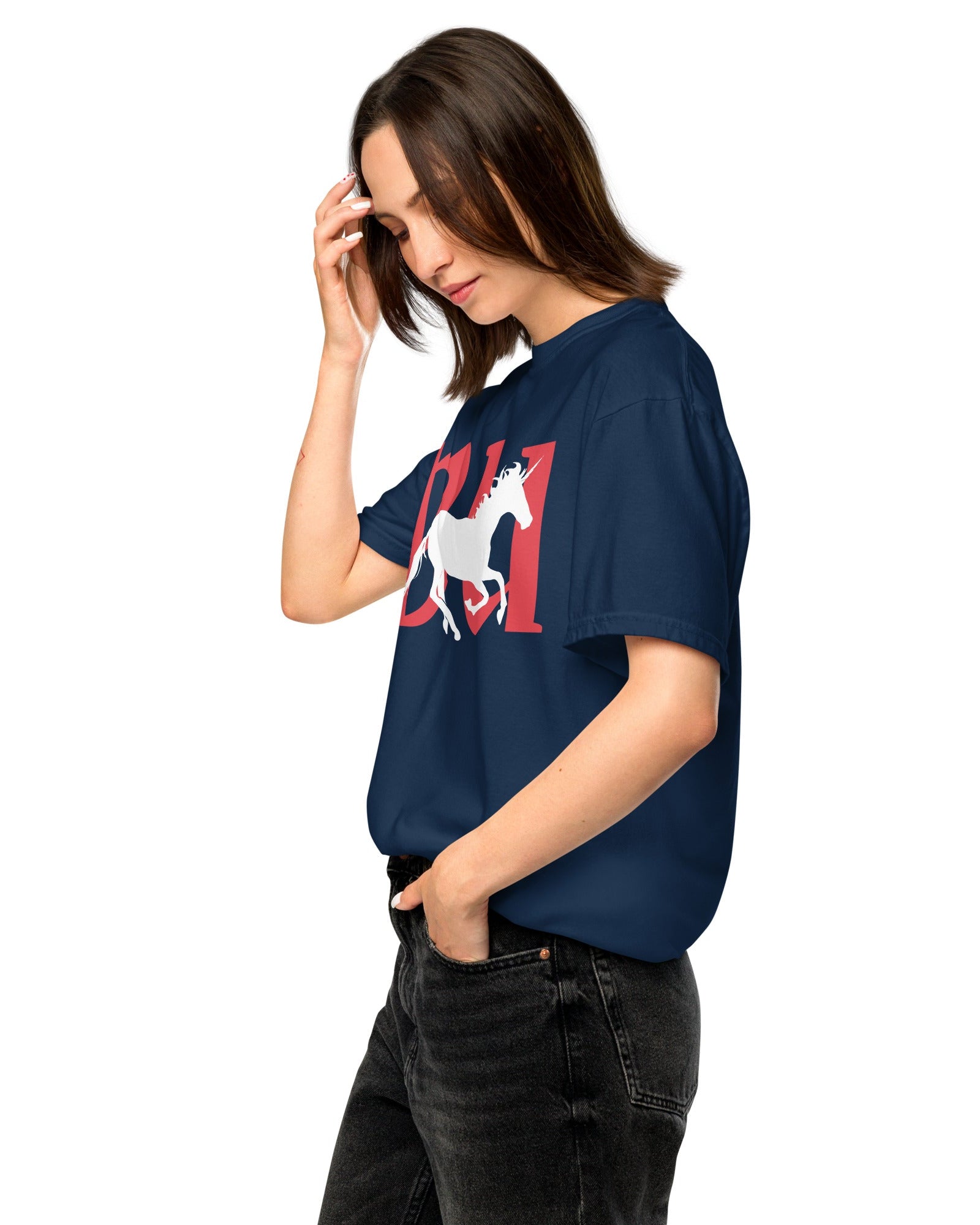 Jolly & Goode Shirts & Tops British Unicorn | Galloping | Garment-dyed Tee Cheeky British Style