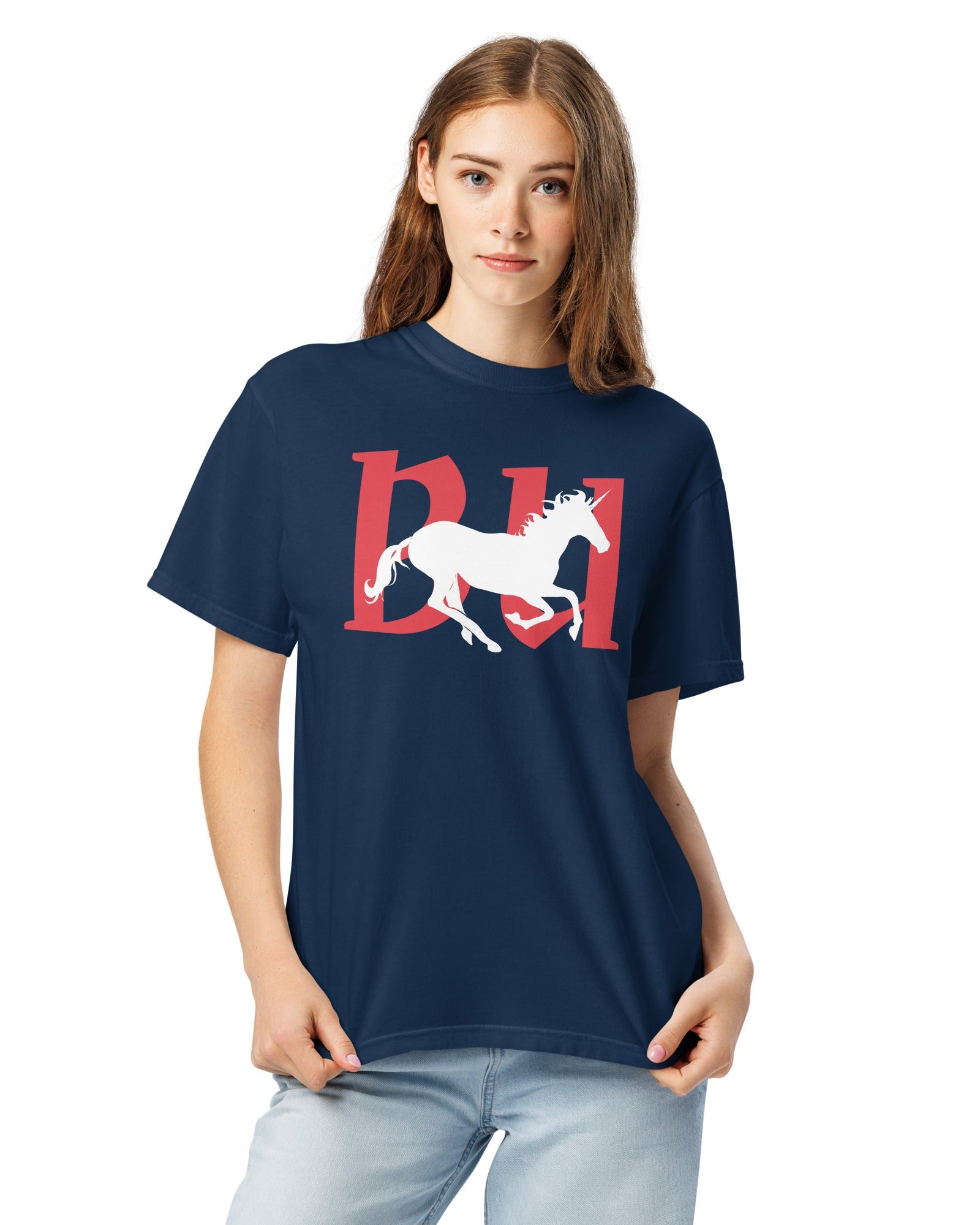 Jolly & Goode Shirts & Tops British Unicorn | Galloping | Garment-dyed Tee Cheeky British Style