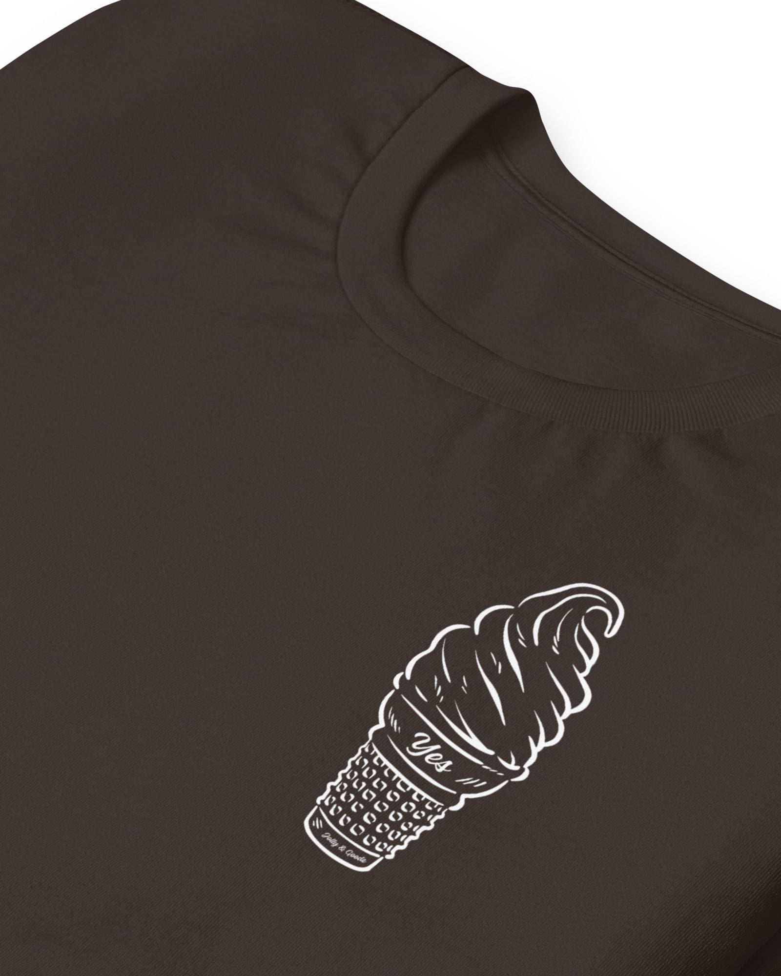 Jolly & Goode Shirts & Tops Brown / S Yes Ice Cream Cone T-shirt Cheeky British Style