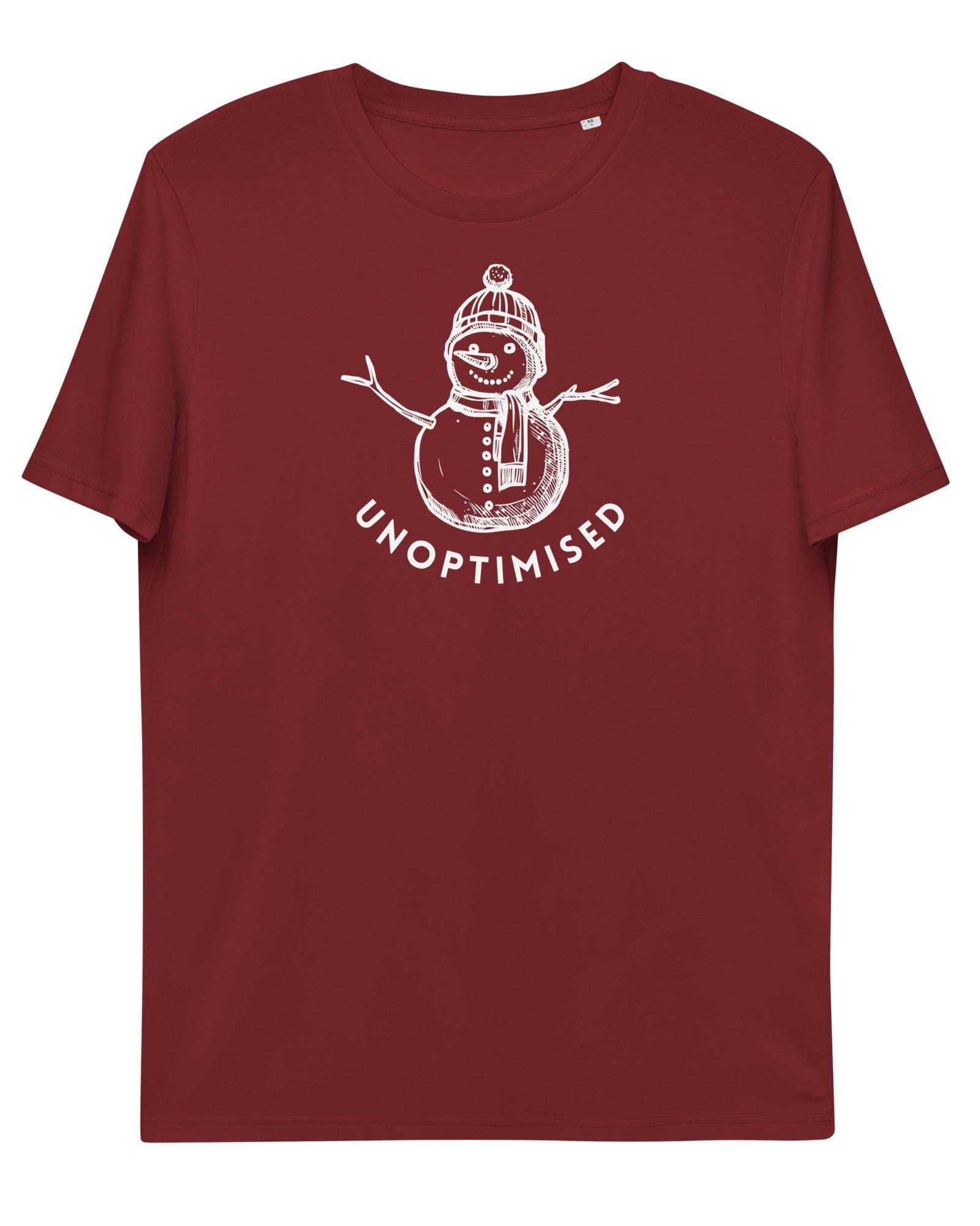 Jolly & Goode Shirts & Tops Burgundy / S Unoptimised Snowman T-shirt | Organic | Unisex Cheeky British Style
