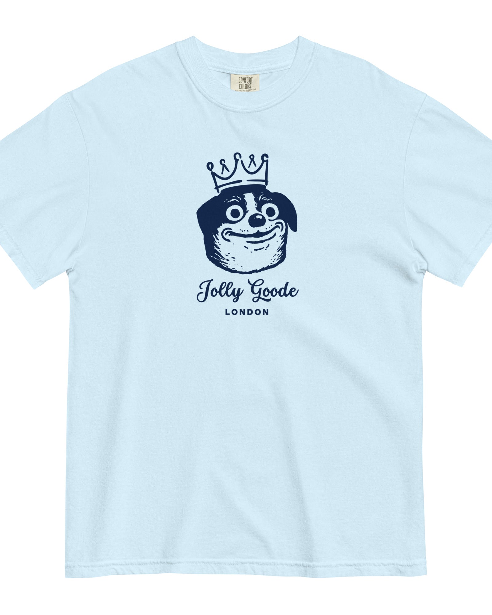 Jolly & Goode Shirts & Tops Chambray / S Jolly Goode London Crowned Dog Tee Cheeky British Style