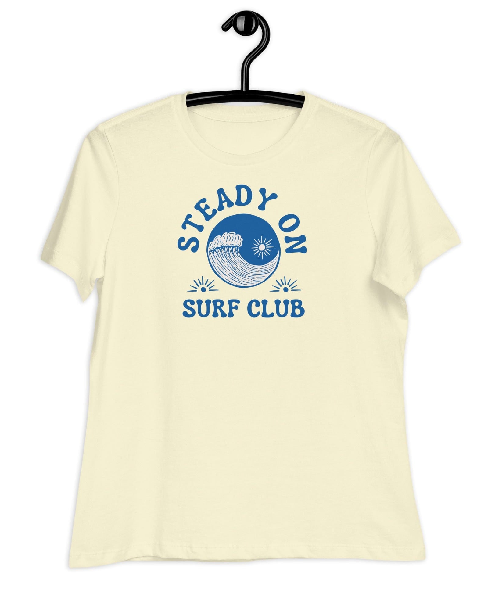 Jolly & Goode Shirts & Tops Citron / S Stead On Surf Club | Wave & Sun | Women's Relaxed T-Shirt Cheeky British Style