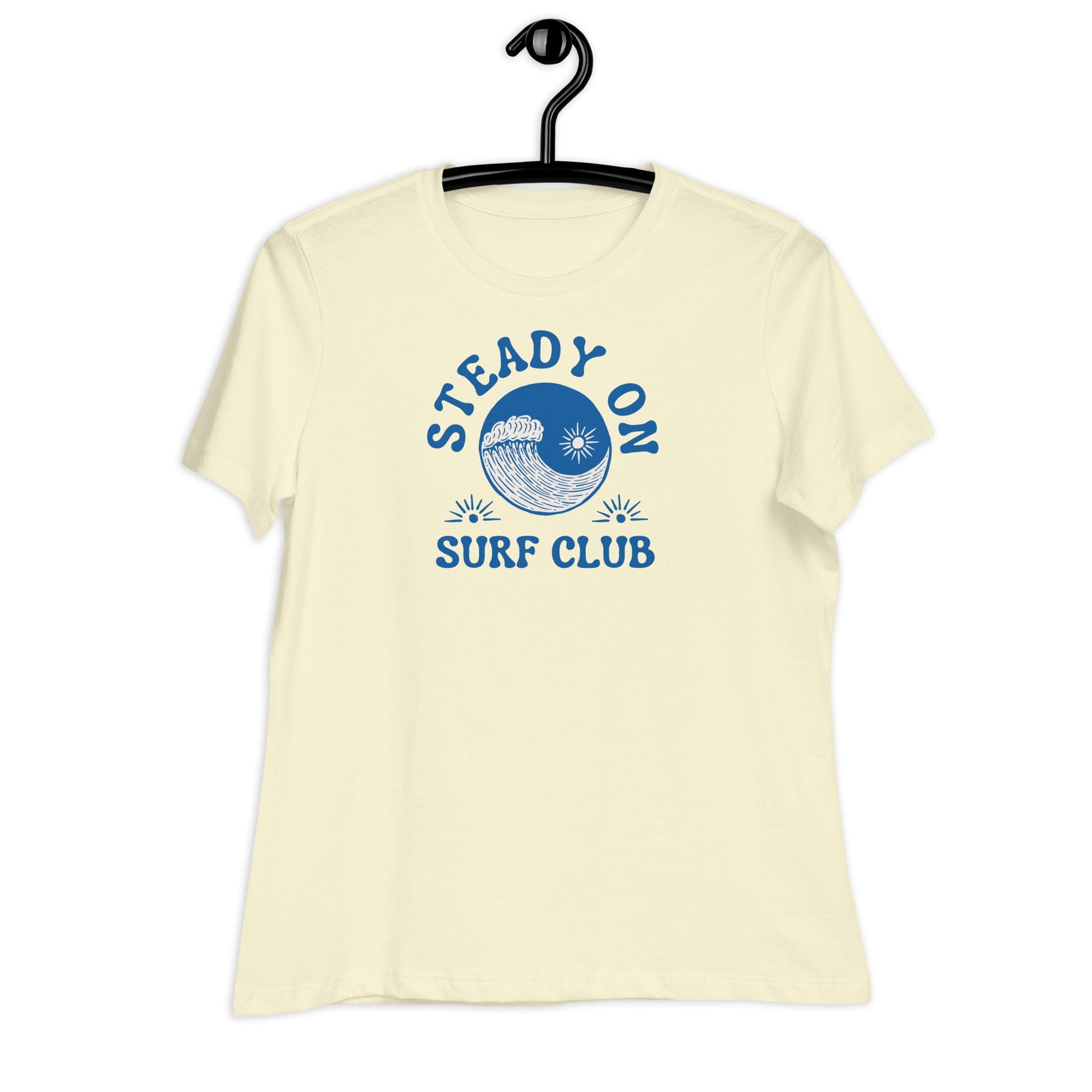Jolly & Goode Shirts & Tops Citron / S Stead On Surf Club | Wave & Sun | Women's Relaxed T-Shirt Cheeky British Style