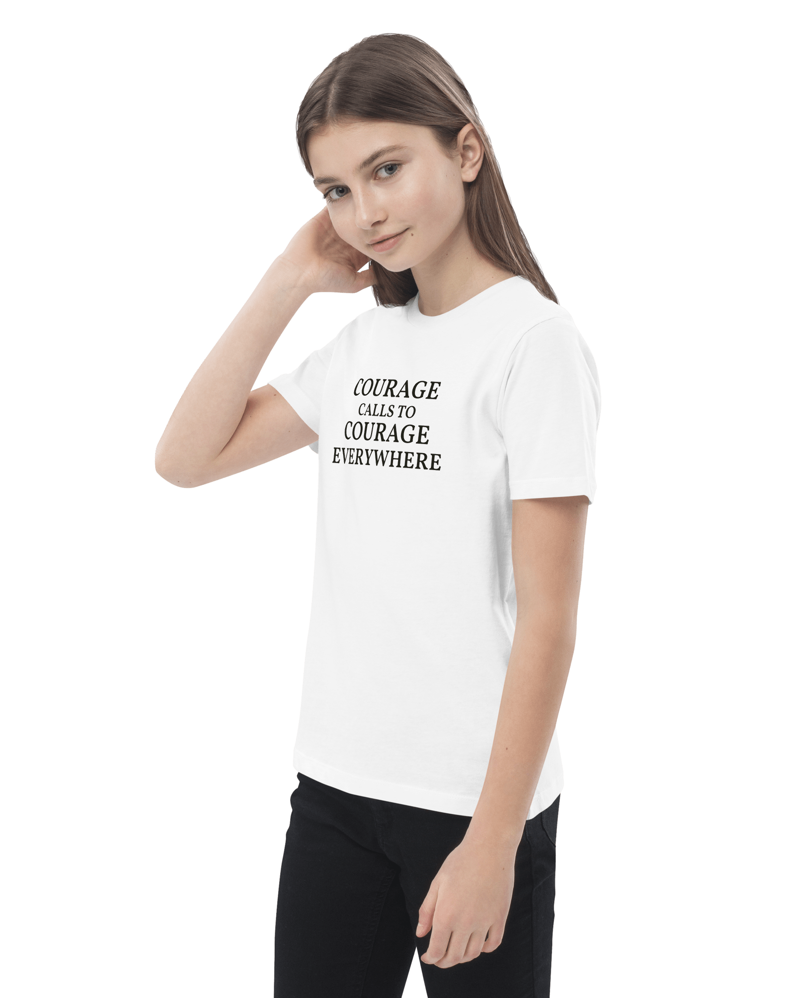 Jolly & Goode Shirts & Tops Courage Calls to Courage Everywhere | Organic Kids T-shirt Cheeky British Style
