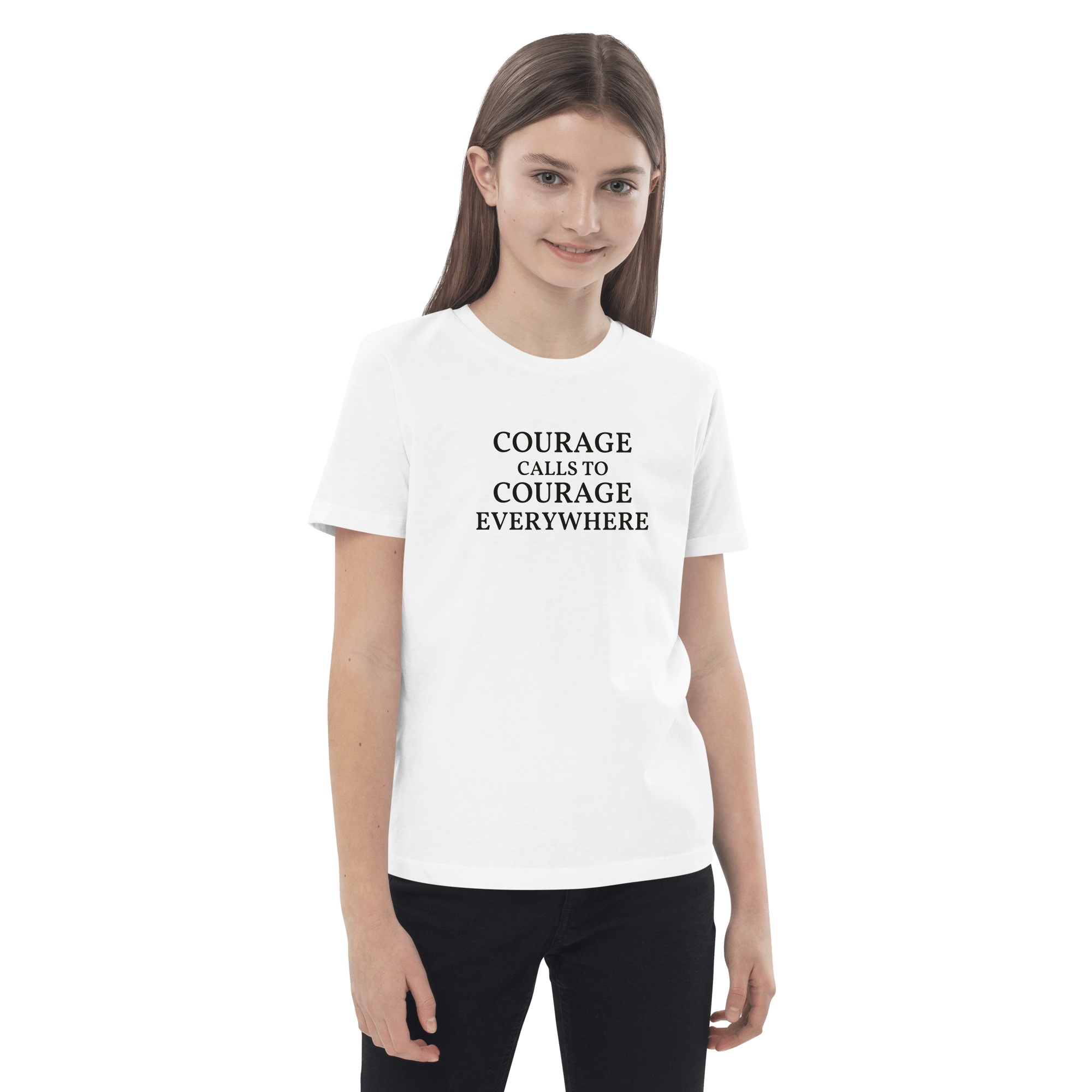 Jolly & Goode Shirts & Tops Courage Calls to Courage Everywhere | Organic Kids T-shirt Cheeky British Style
