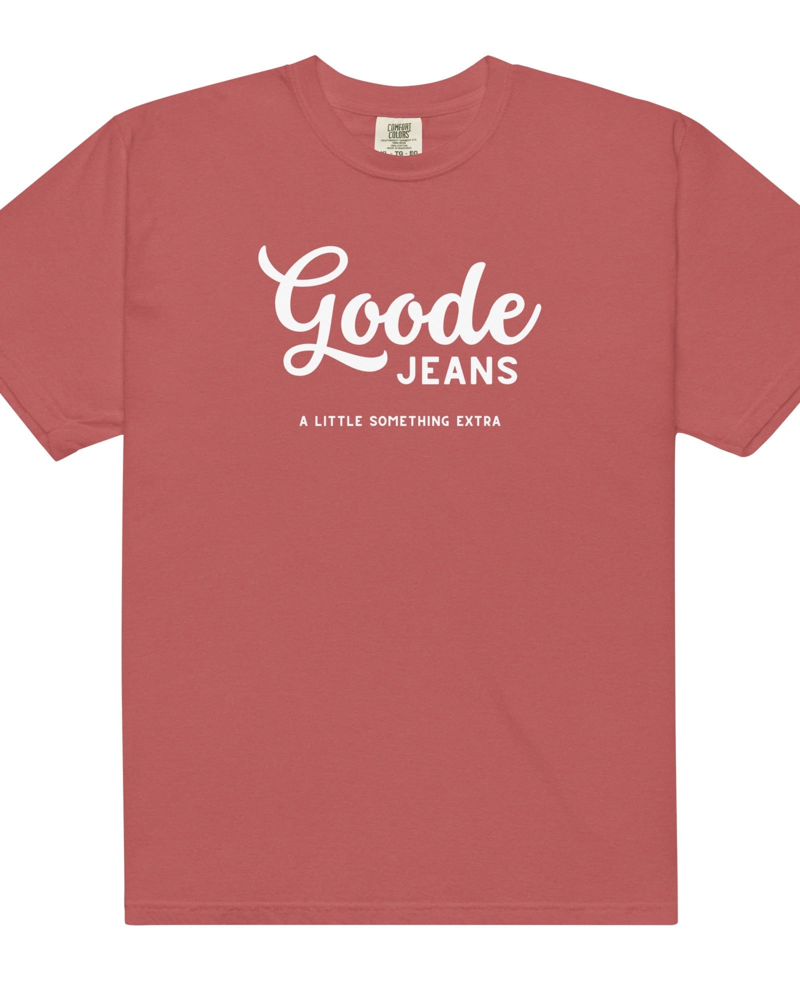Jolly & Goode Shirts & Tops Crimson / S Goode Jeans | A Little Something Extra | Garment-dyed Heavyweight T-shirt | Relaxed Fit | Unisex Cheeky British Style