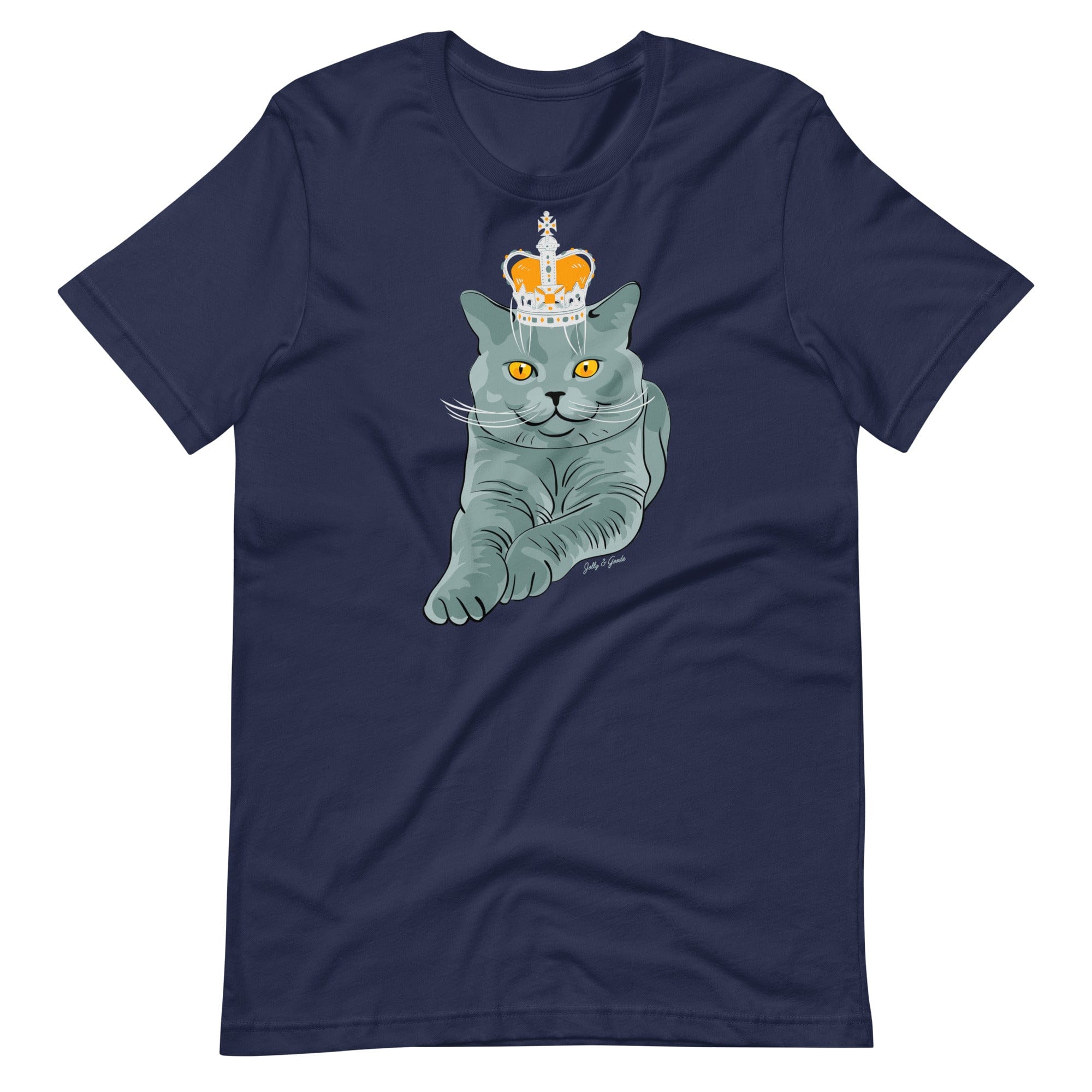 Jolly & Goode Shirts & Tops Crowned British Blue Shorthair Cat T-shirt Cheeky British Style