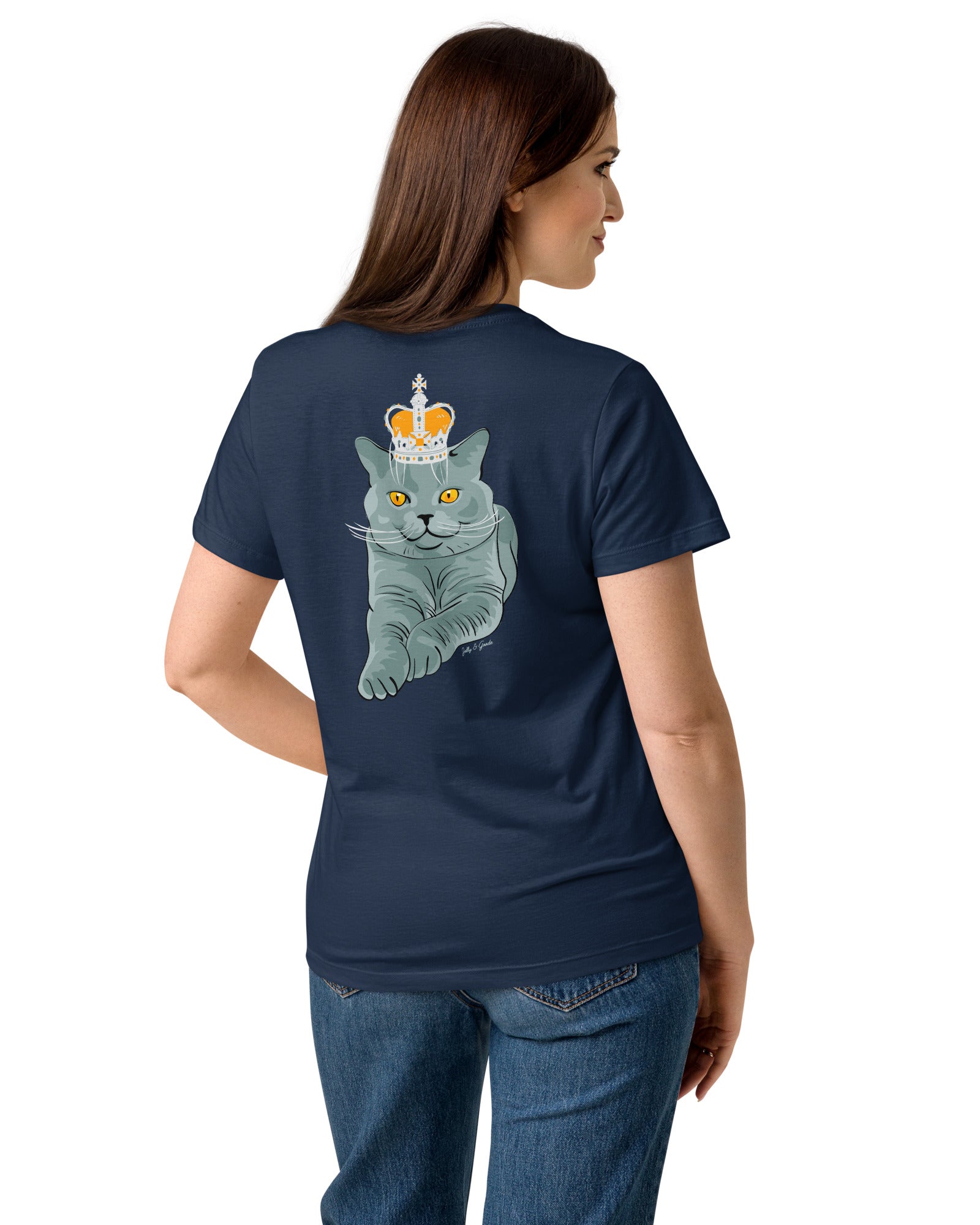 Jolly & Goode Shirts & Tops Crowned British Blue Shorthair Cat | Women’s Tee Cheeky British Style