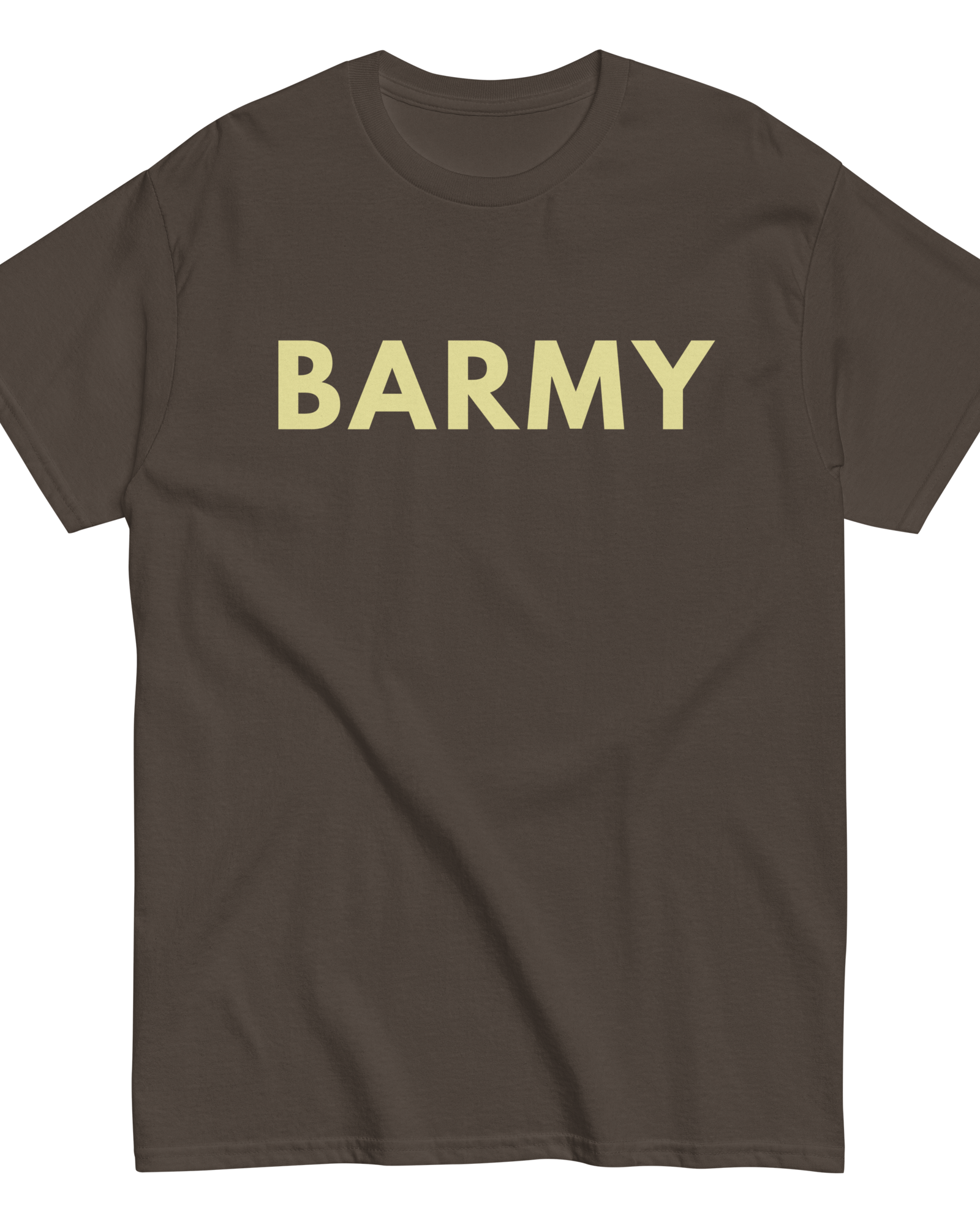 Jolly & Goode Shirts & Tops Dark Chocolate / S Barmy T-shirt | Heavyweight Cotton Cheeky British Style