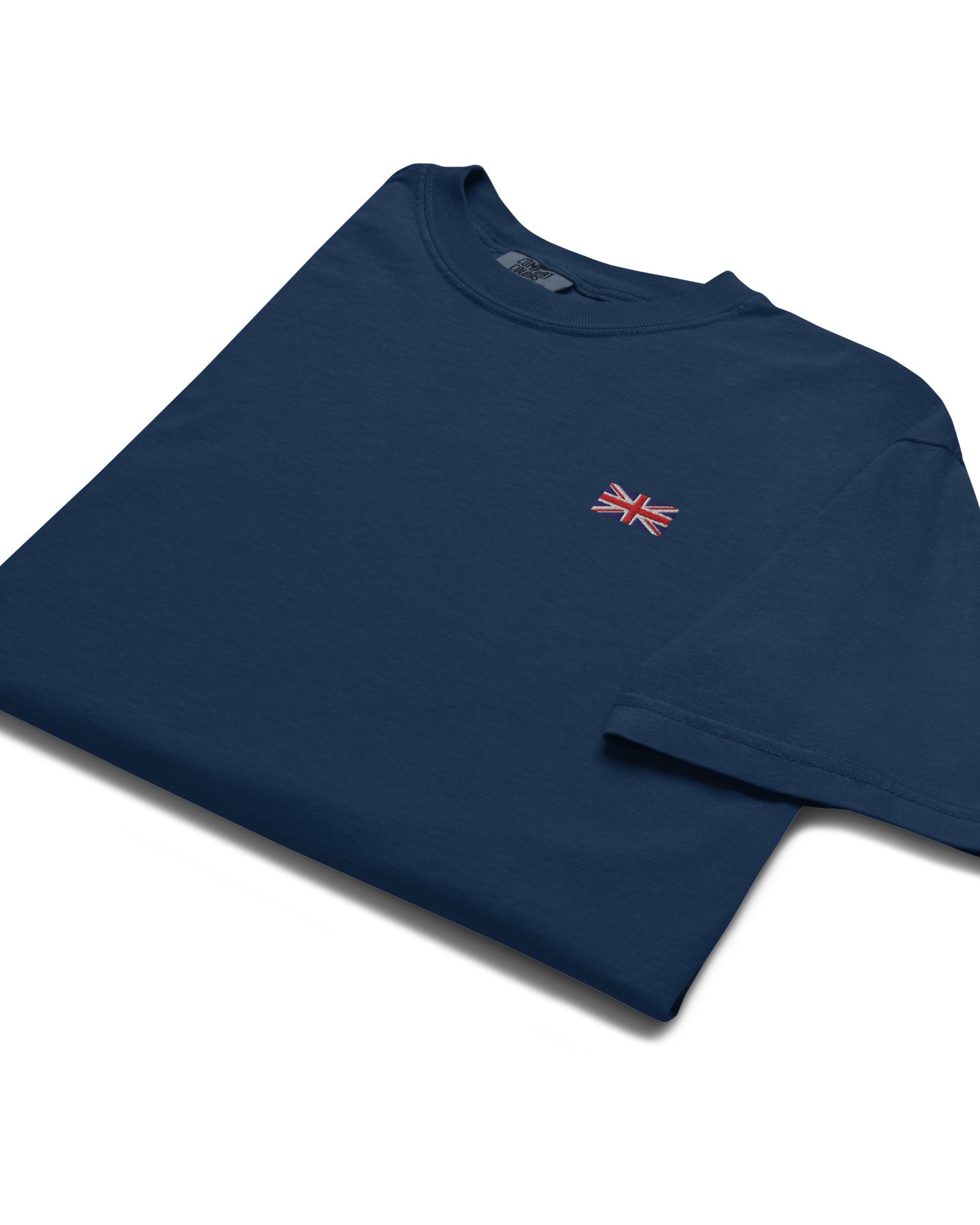 Jolly & Goode Shirts & Tops Embroidered Union Jack Tee | Left Chest Cheeky British Style