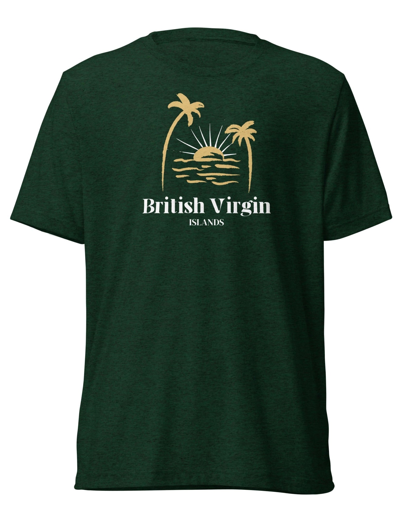 Jolly & Goode Shirts & Tops Emerald Triblend / XS British Virgin Islands T-shirt Cheeky British Style