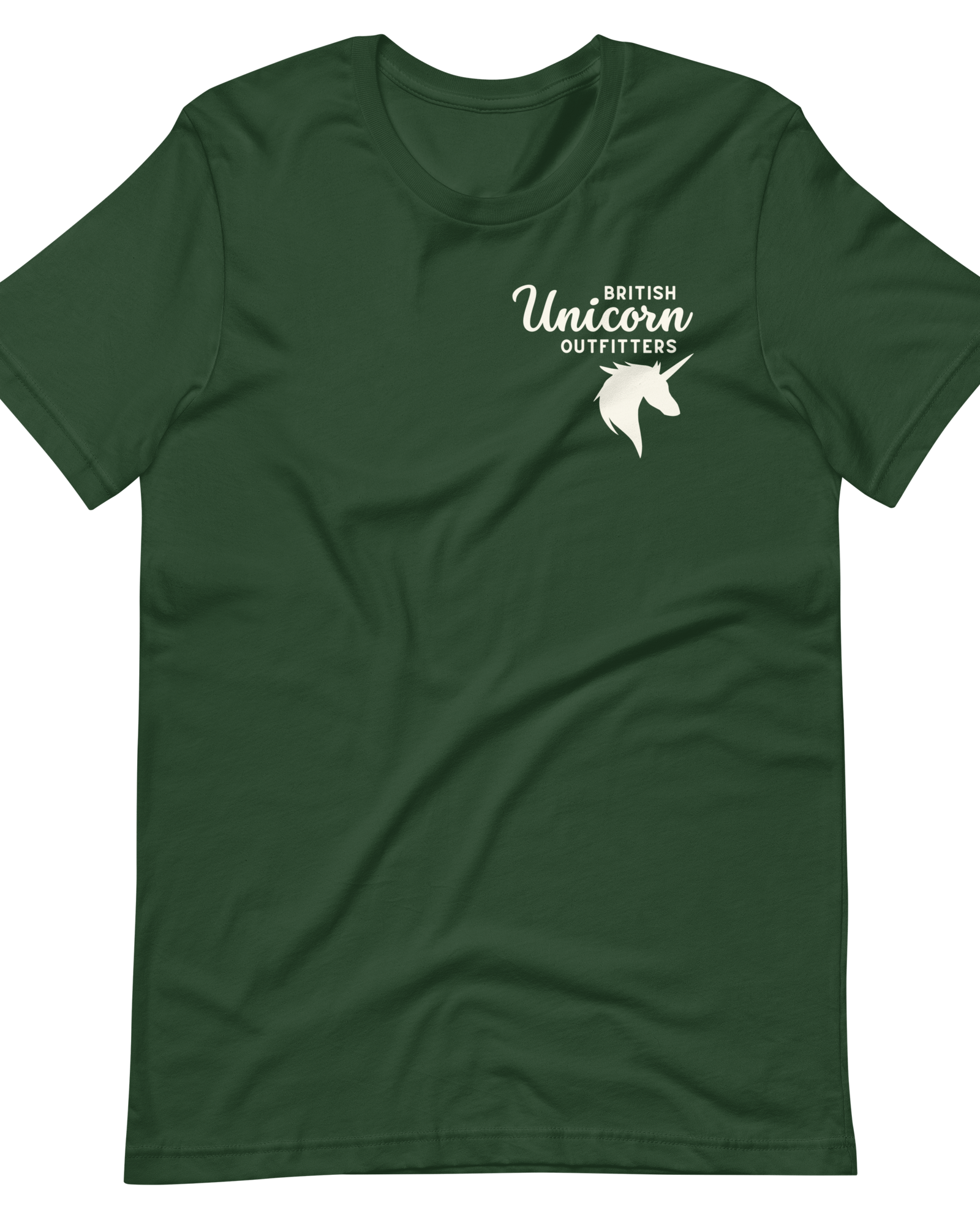 Jolly & Goode Shirts & Tops Forest / S British Unicorn Outfitters T-shirt | Left Chest Cheeky British Style