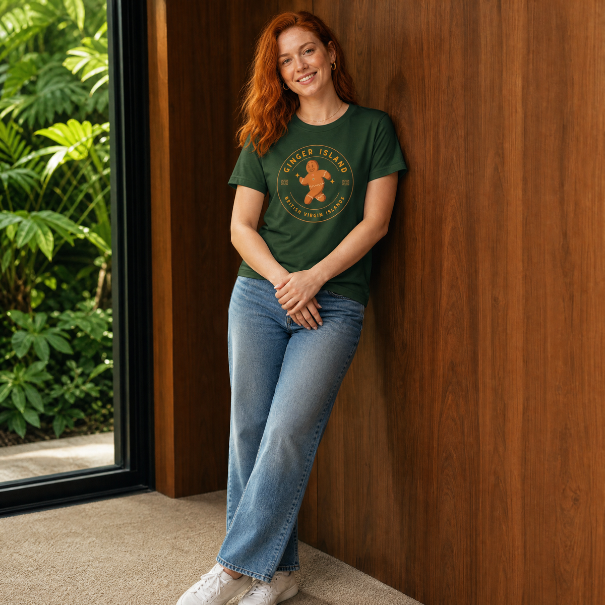 Jolly & Goode Shirts & Tops Forest / S Ginger Island | British Virgin Islands | T-shirt Cheeky British Style