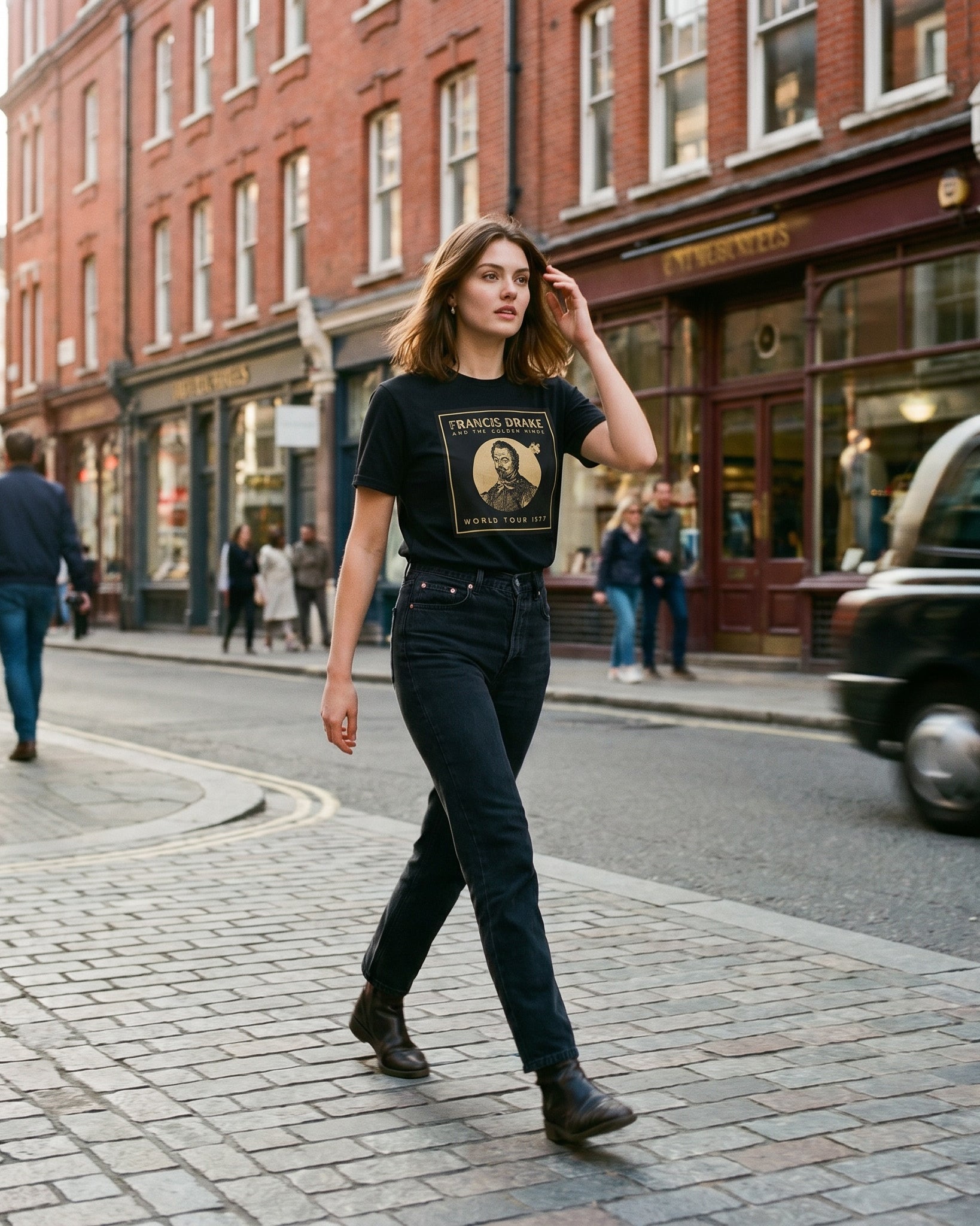 Jolly & Goode Shirts & Tops Francis Drake and The Golden Hinde World Tour Tee Cheeky British Style