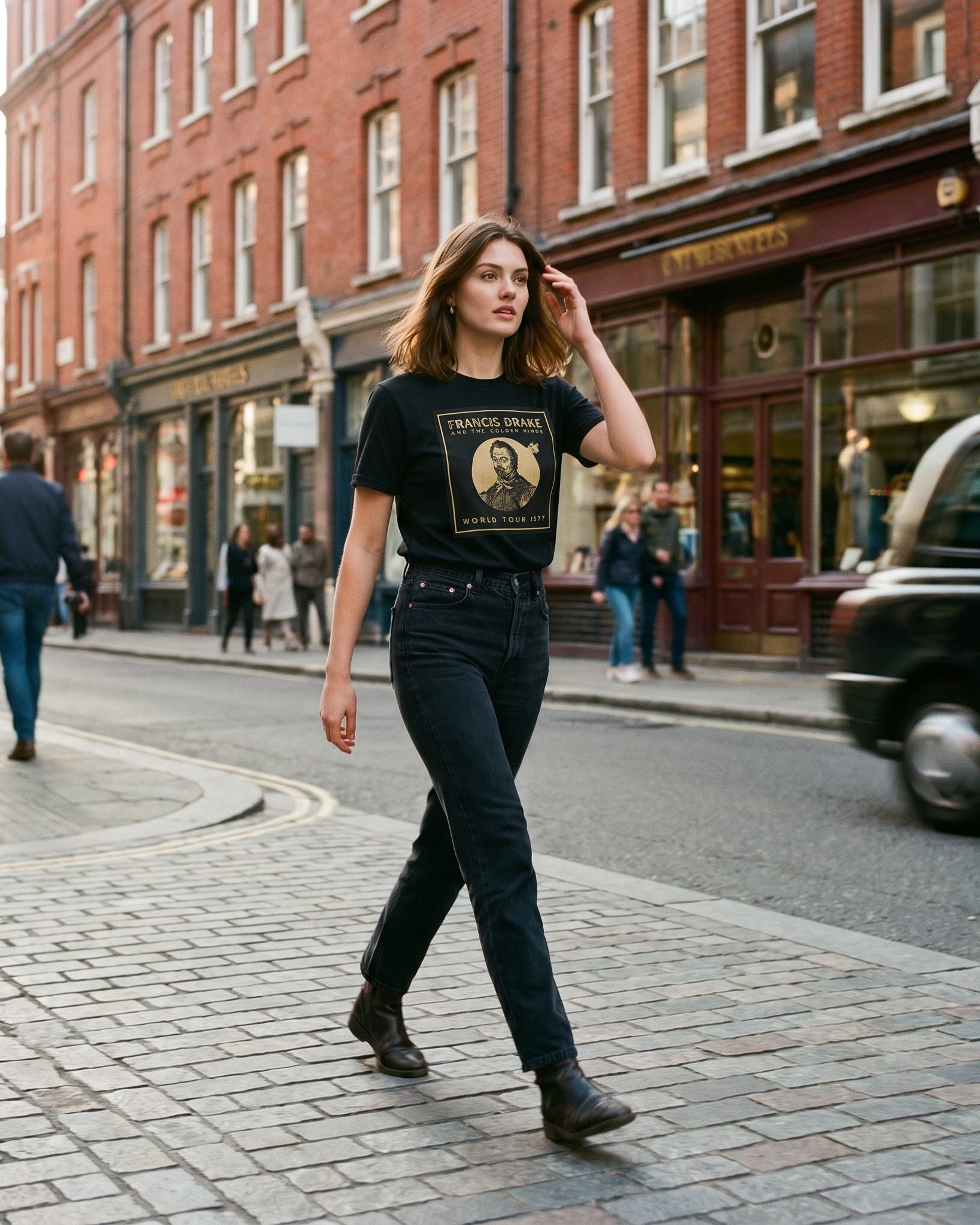 Jolly & Goode Shirts & Tops Francis Drake and The Golden Hinde World Tour Tee Cheeky British Style