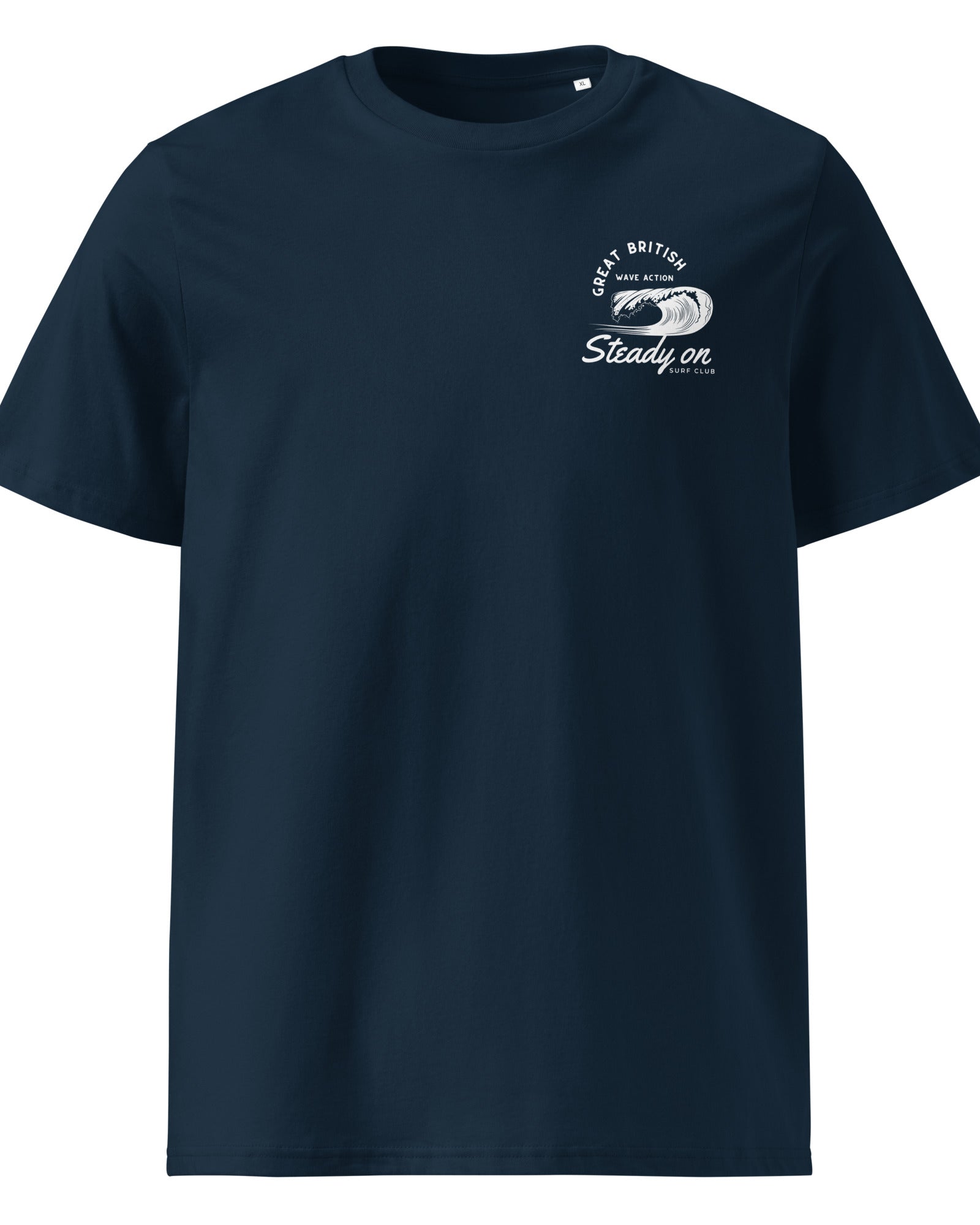 Jolly & Goode Shirts & Tops French Navy / S Steady On Surf Club | Organic Cotton Tee | Unisex Fit Cheeky British Style