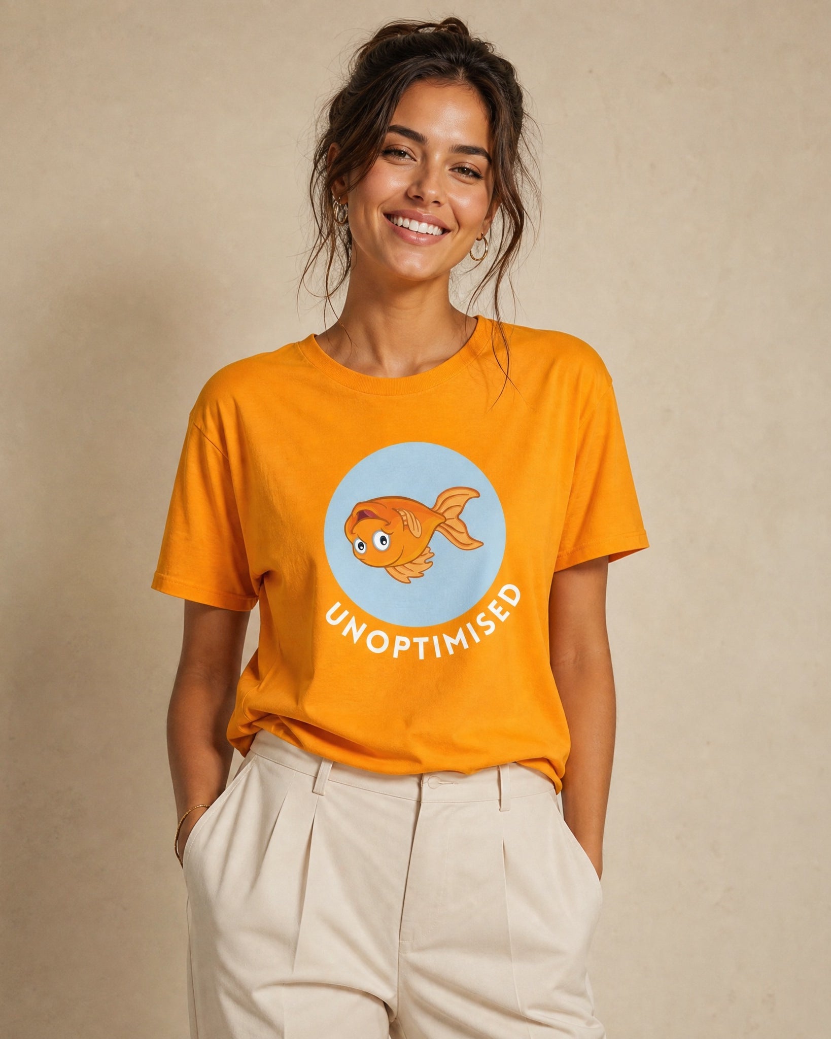 Jolly & Goode Shirts & Tops Gold / S Unoptimised Goldfish T-shirt Cheeky British Style