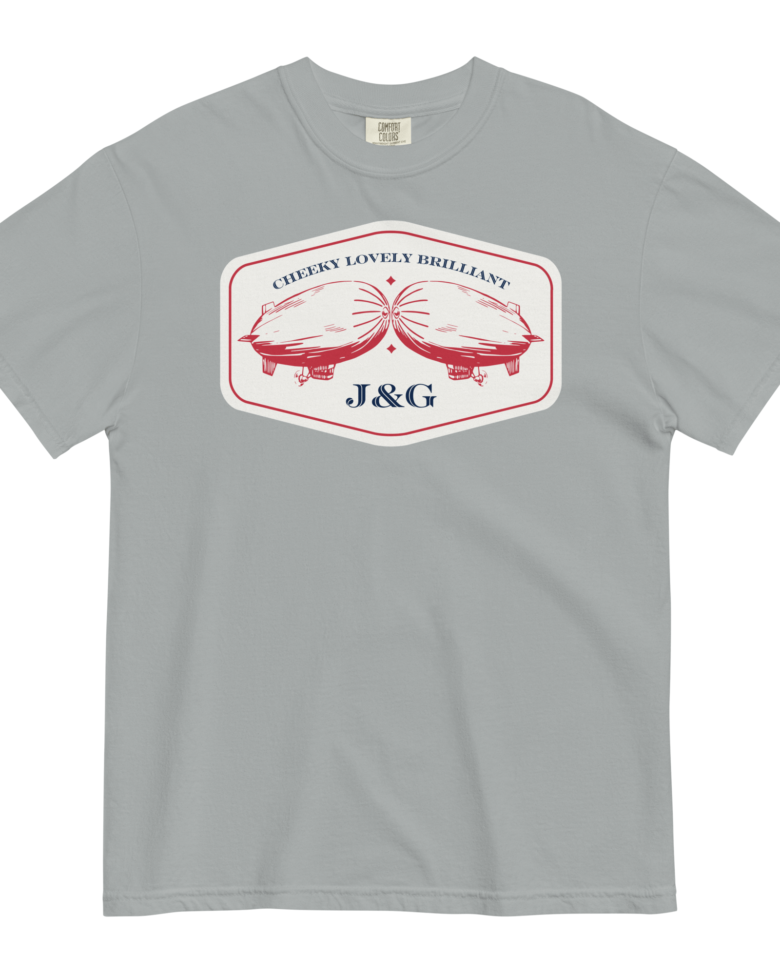 Jolly & Goode Shirts & Tops Granite / S Cheeky Lovely Brilliant Airships T-shirt | Garment-Dyed Heavyweight Cotton Cheeky British Style