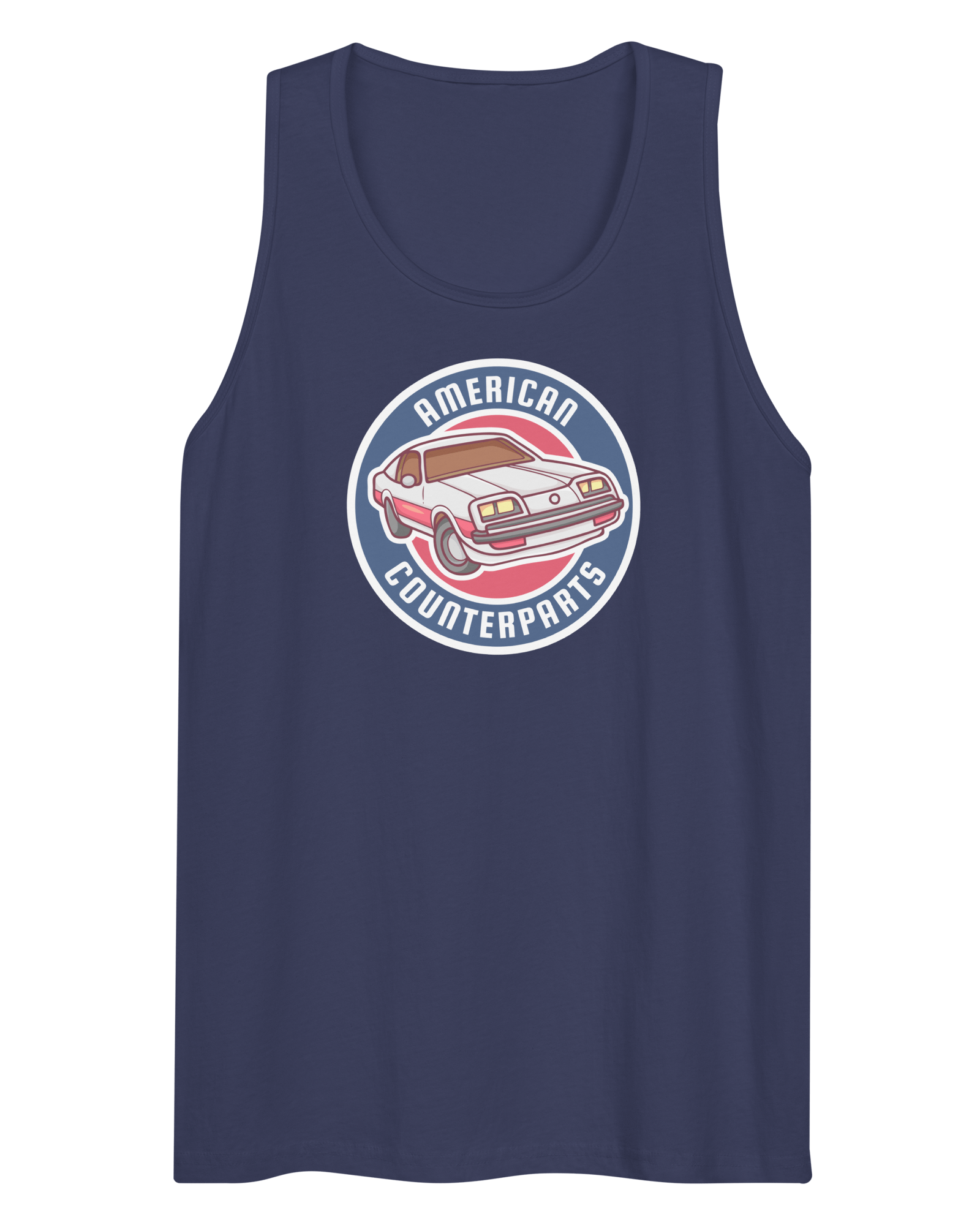 Jolly & Goode Shirts & Tops Harbor Blue / S American Counterparts | Men’s Vest | Tank Top Cheeky British Style