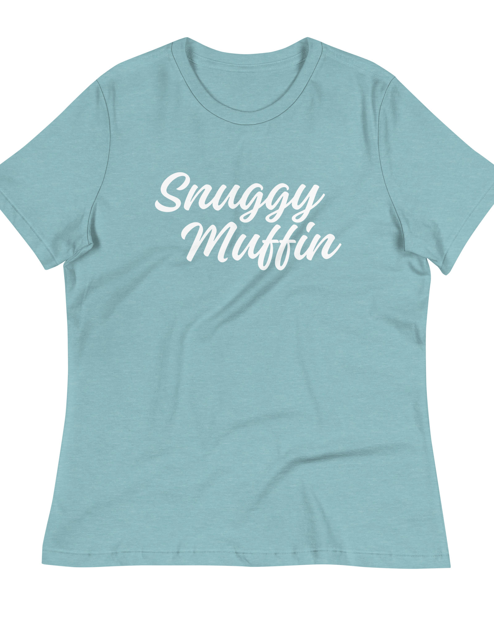 Jolly & Goode Shirts & Tops Heather Blue Lagoon / S Snuggy Muffin Women's Relaxed T-Shirt Cheeky British Style