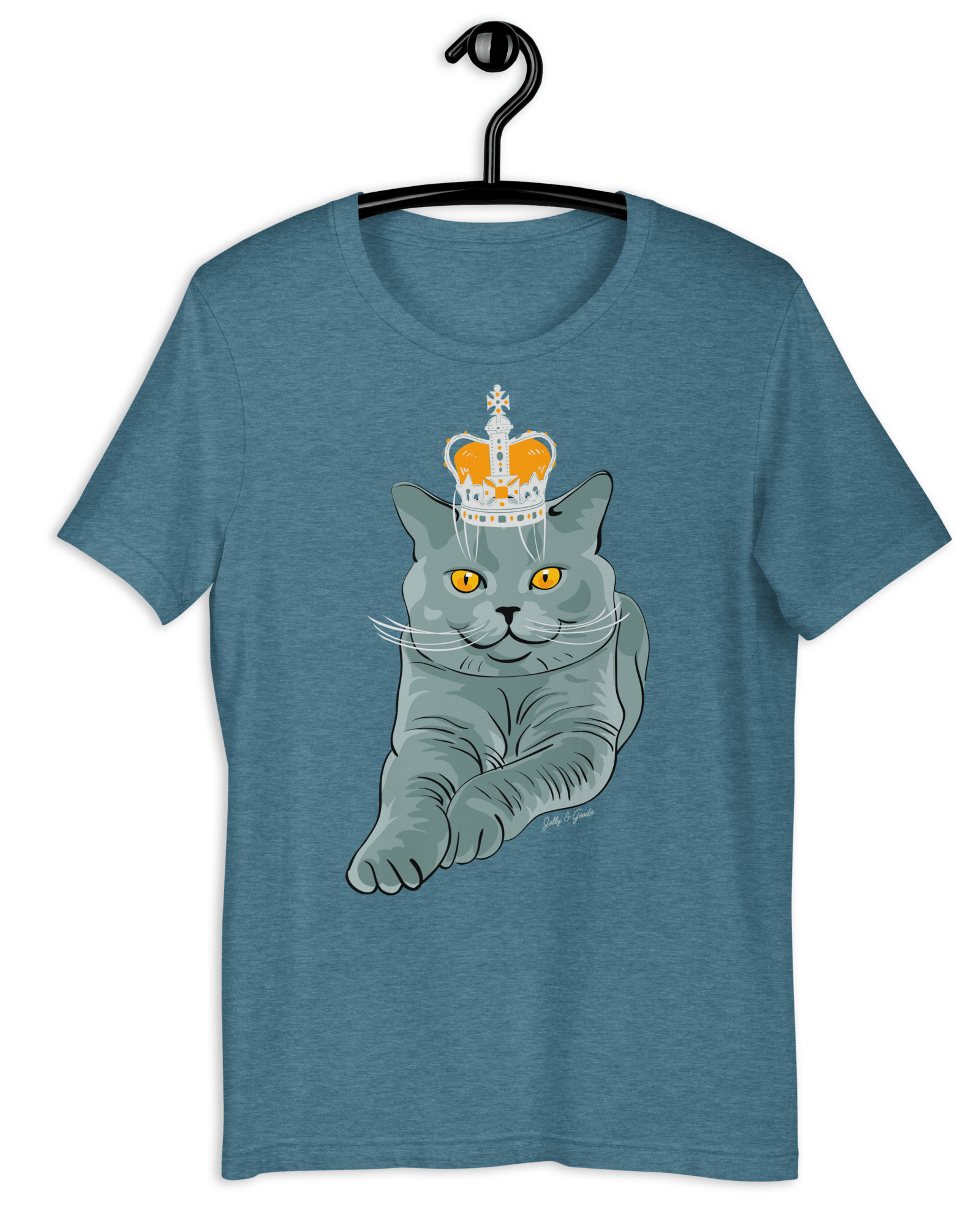 Jolly & Goode Shirts & Tops Heather Deep Teal / S British Blue T-shirt Cheeky British Style