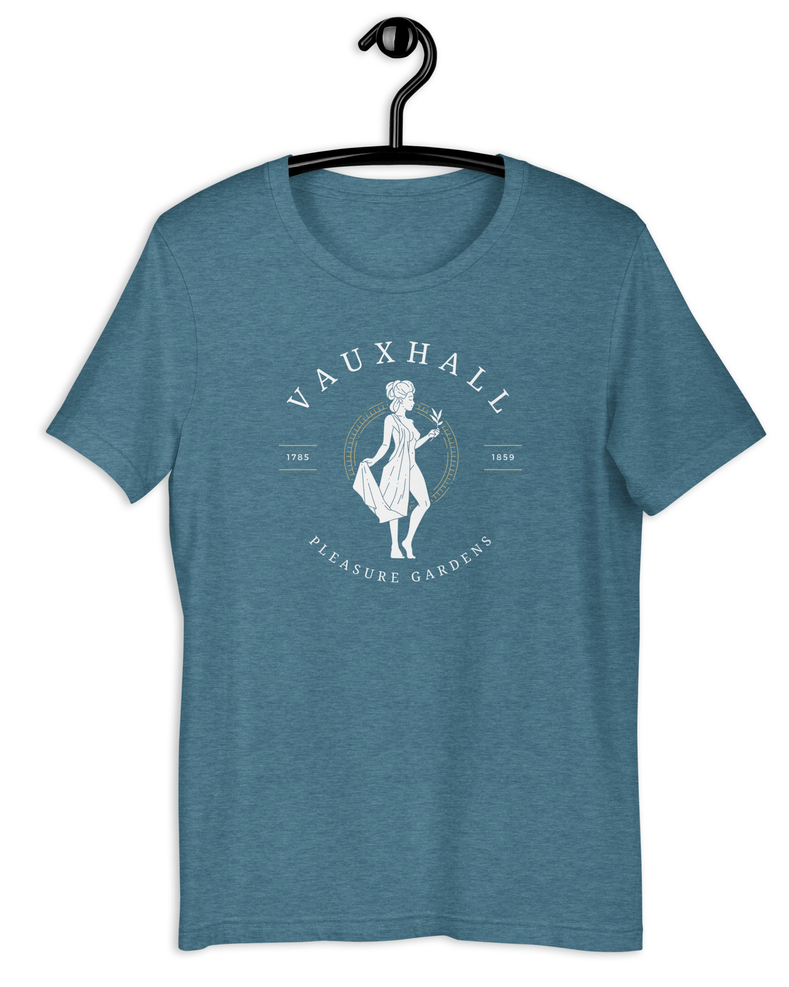 Jolly & Goode Shirts & Tops Heather Deep Teal / S Vauxhall Pleasure Gardens T-shirt | Unisex Cheeky British Style