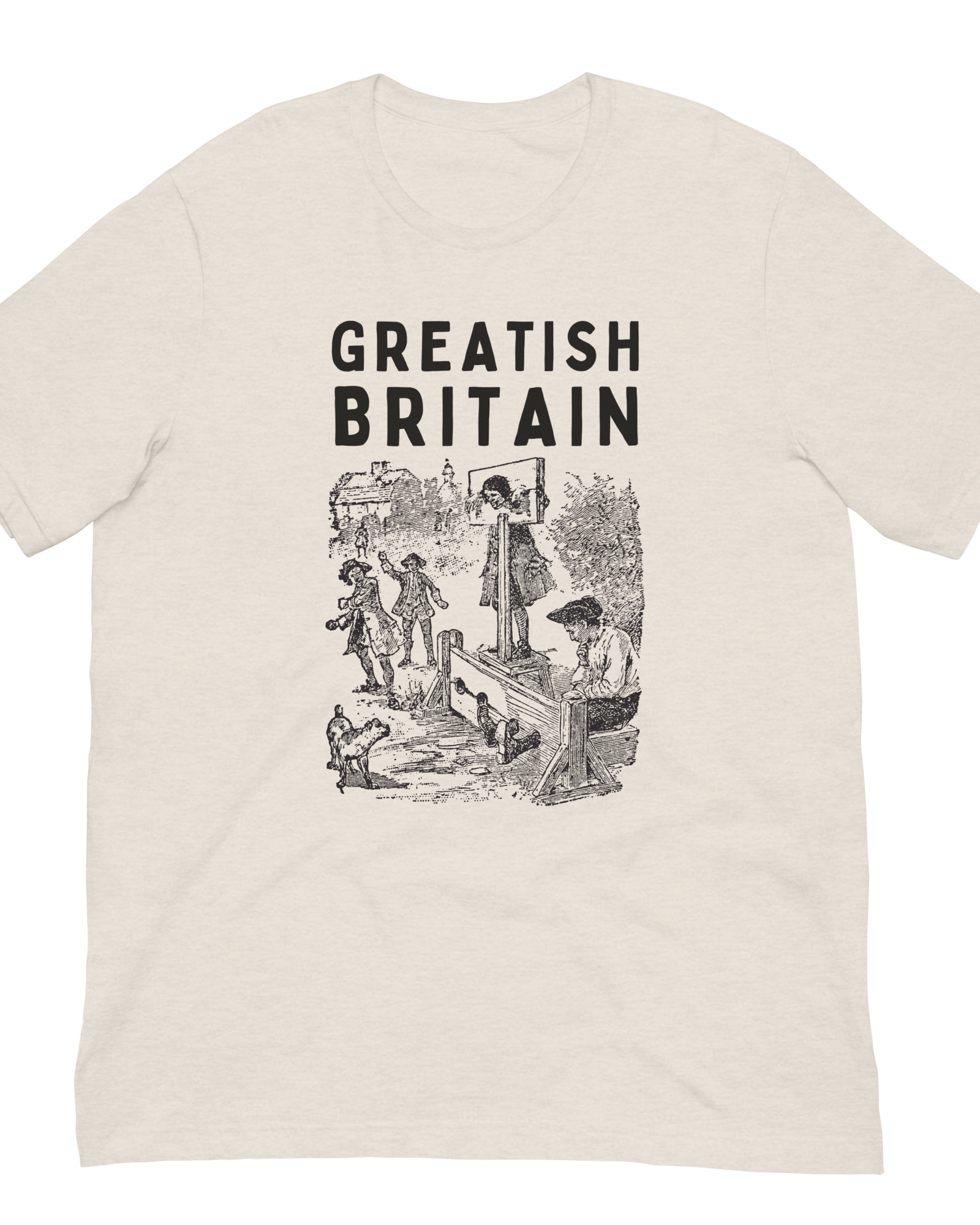 Jolly & Goode Shirts & Tops Heather Dust / S Greatish Britain T-shirt | Pillory Cheeky British Style