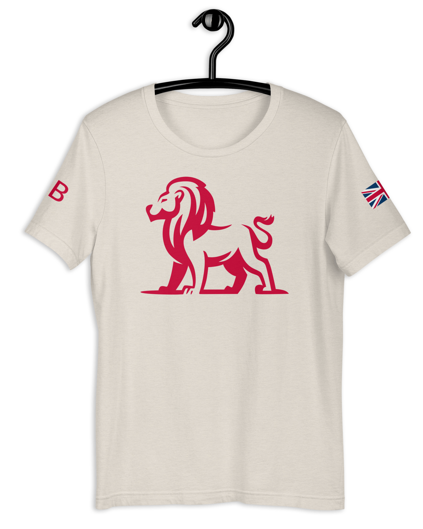 Jolly & Goode Shirts & Tops Heather Dust / S Union Jack GB Lion T-shirt Cheeky British Style