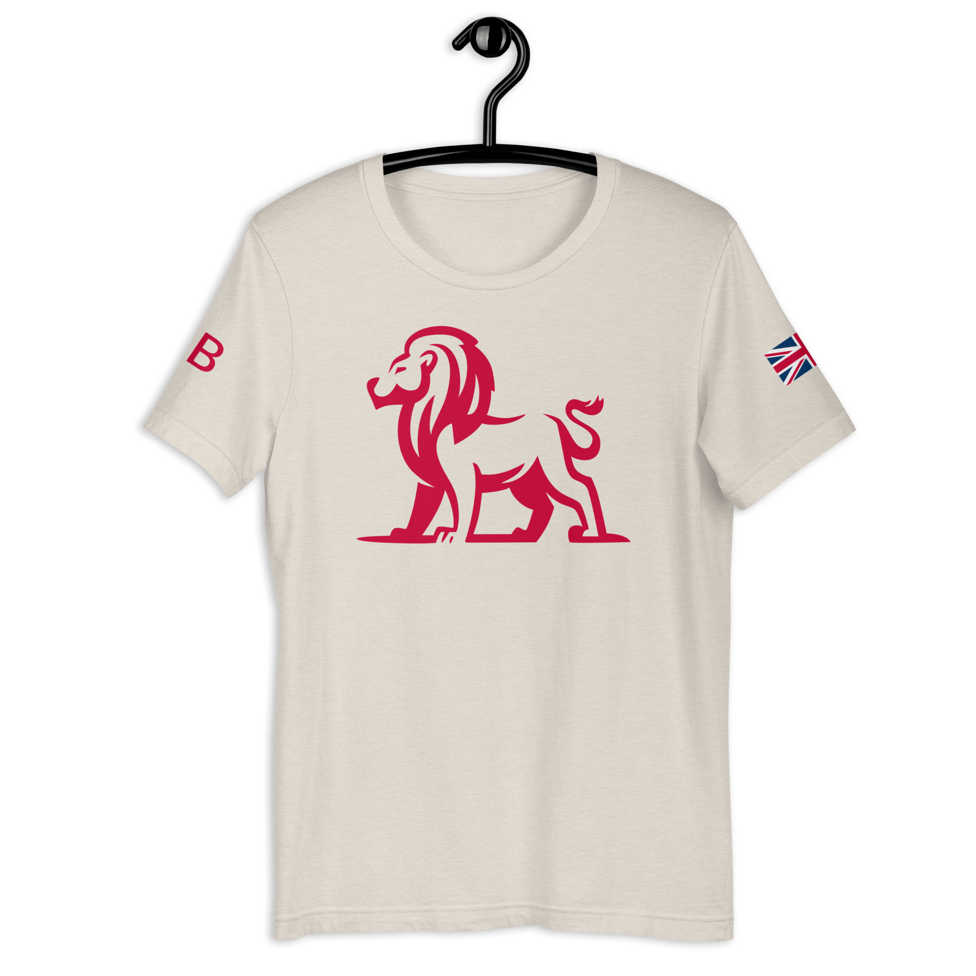 Jolly & Goode Shirts & Tops Heather Dust / S Union Jack GB Lion T-shirt Cheeky British Style