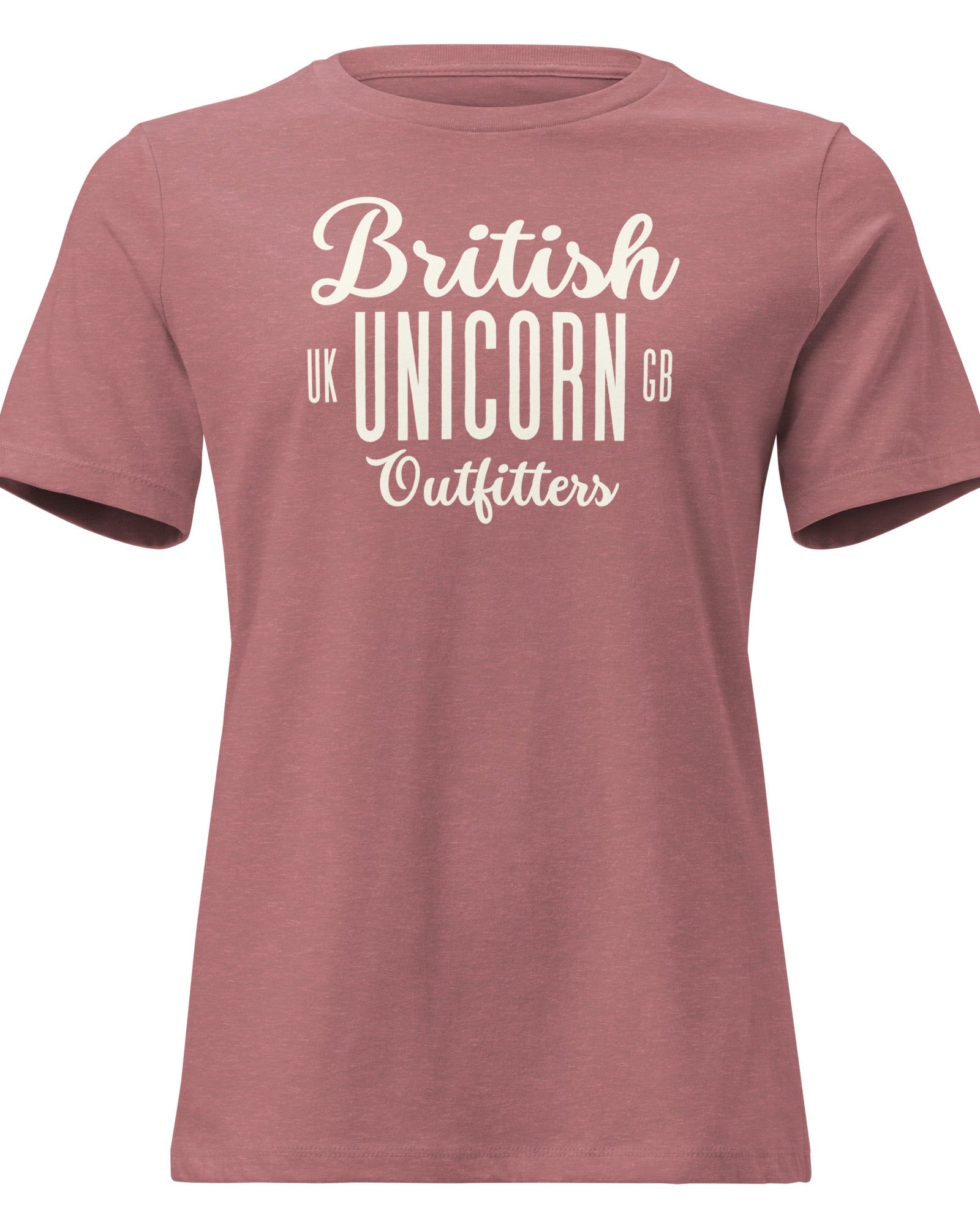 Jolly & Goode Shirts & Tops Heather Mauve / S British Unicorn Outfitters Women's Relaxed T-Shirt Cheeky British Style