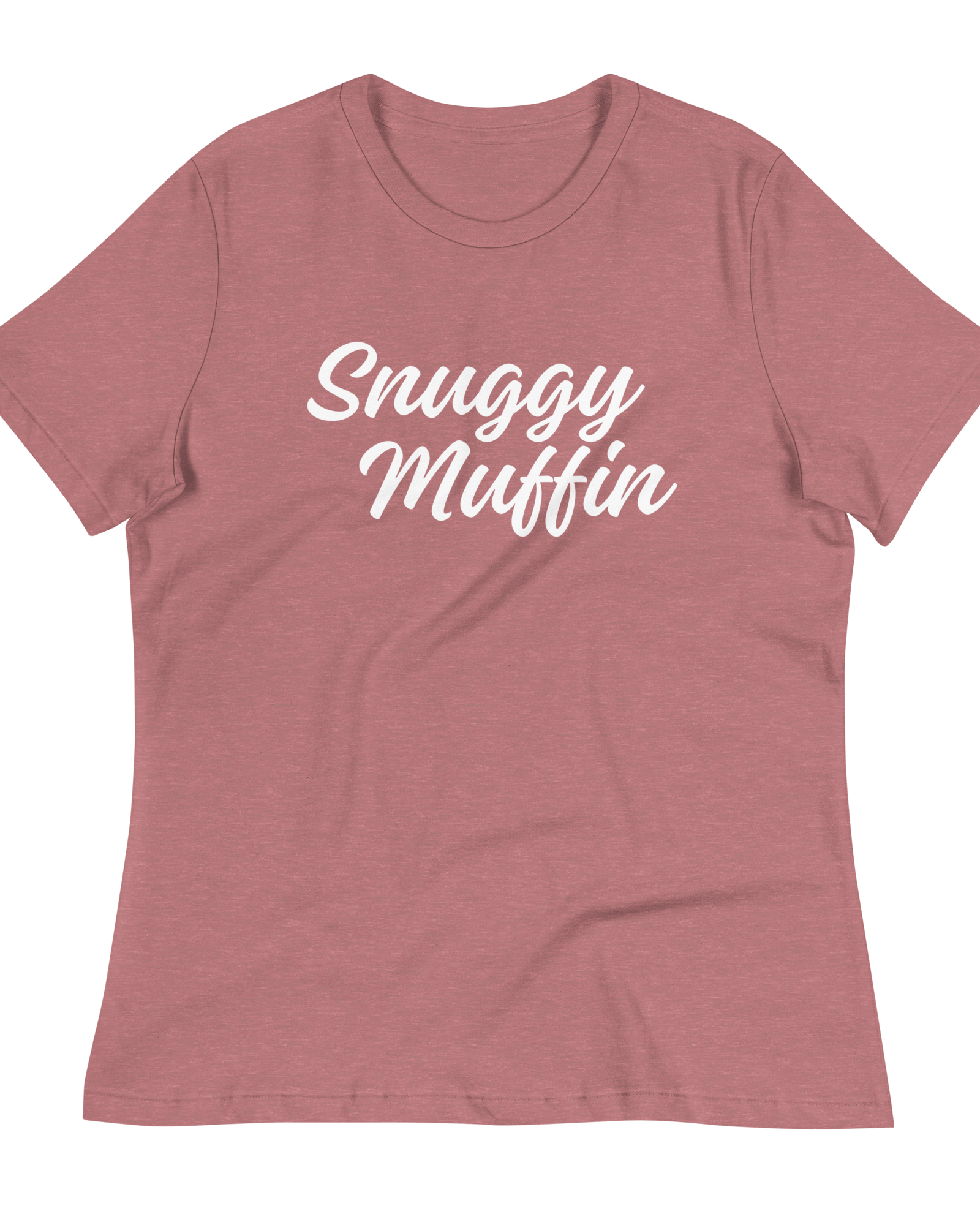 Jolly & Goode Shirts & Tops Heather Mauve / S Snuggy Muffin Women's Relaxed T-Shirt Cheeky British Style