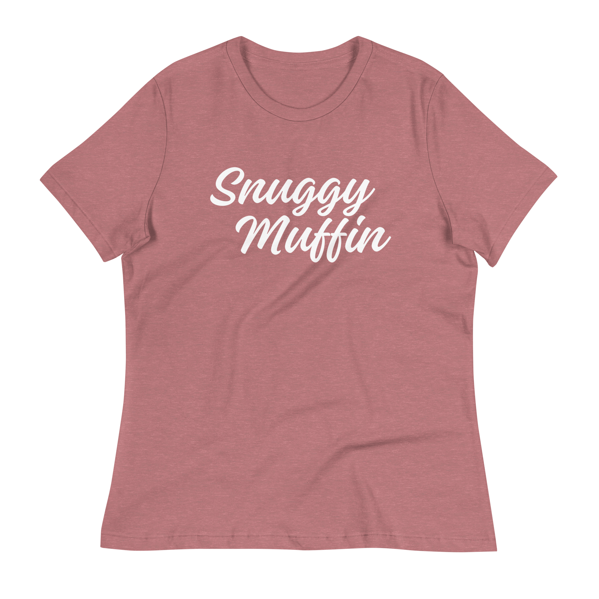 Jolly & Goode Shirts & Tops Heather Mauve / S Snuggy Muffin Women's Relaxed T-Shirt Cheeky British Style