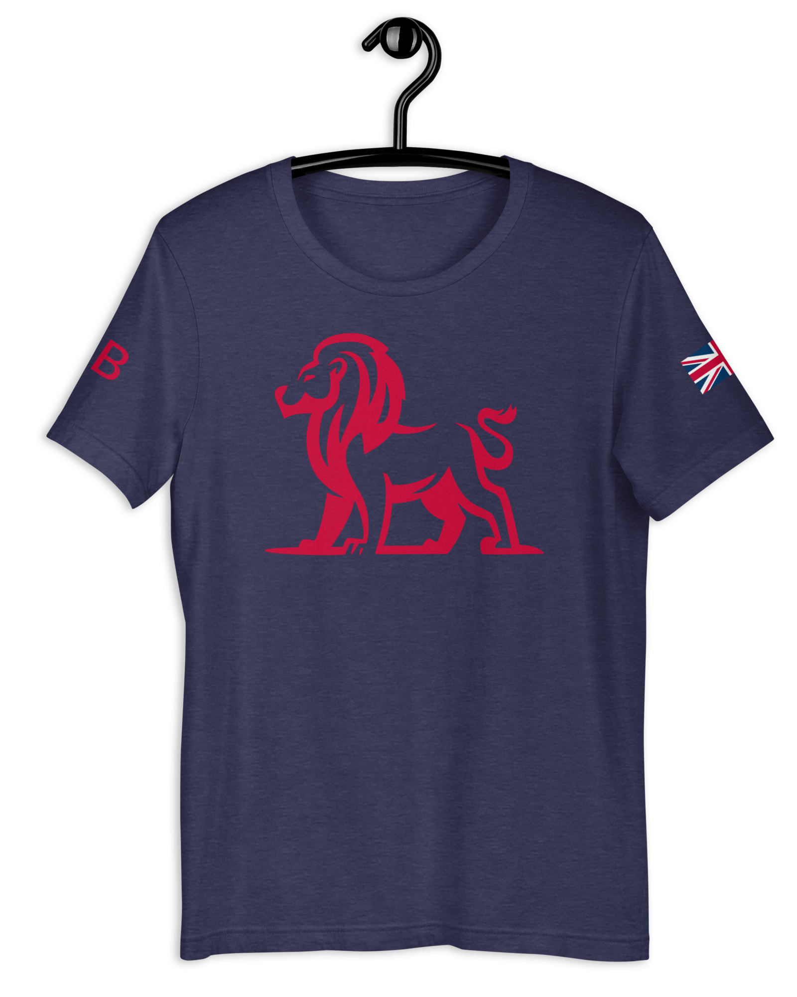 Jolly & Goode Shirts & Tops Heather Midnight Navy / S Union Jack GB Lion T-shirt Cheeky British Style