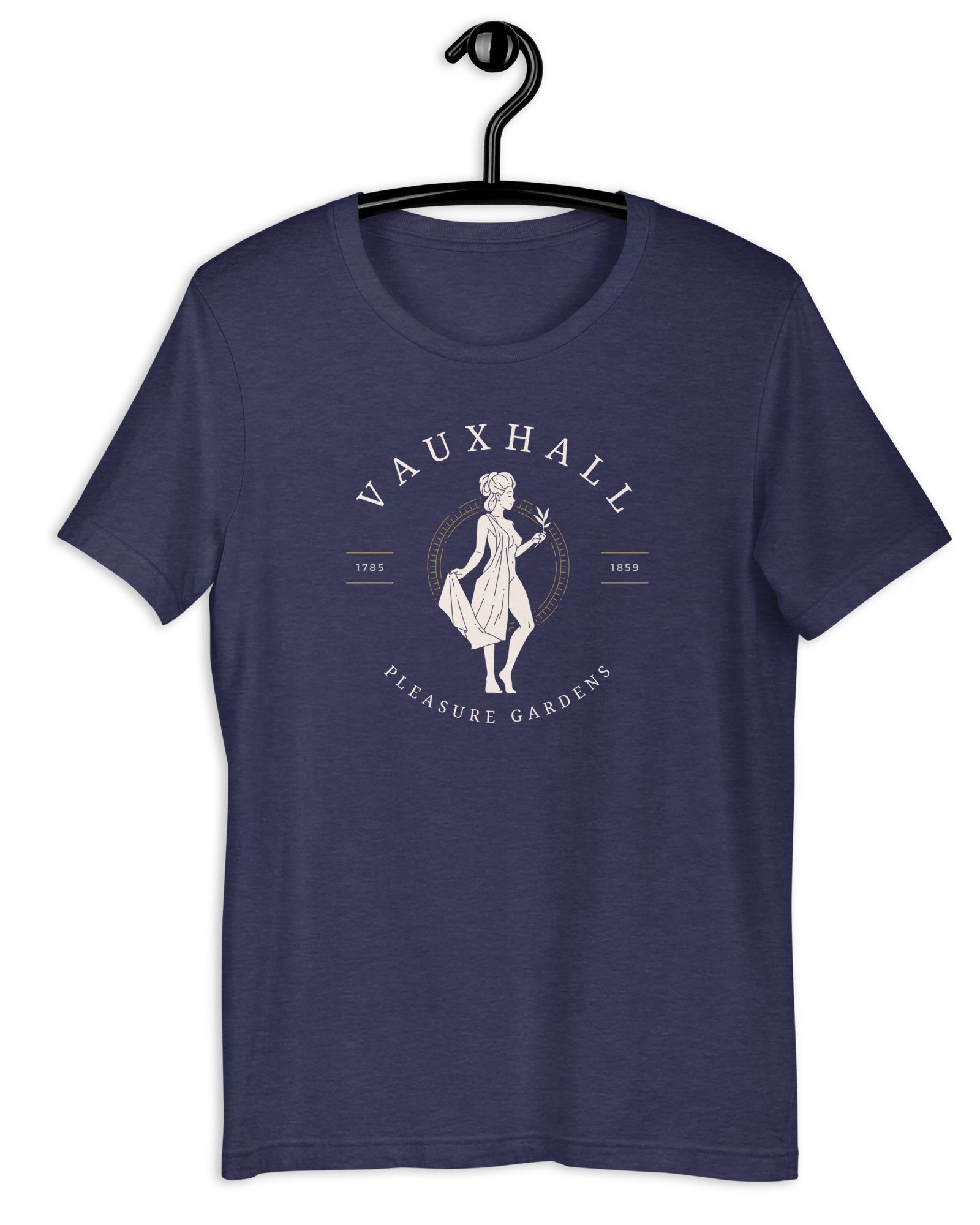 Jolly & Goode Shirts & Tops Heather Midnight Navy / S Vauxhall Pleasure Gardens T-shirt | Unisex Cheeky British Style