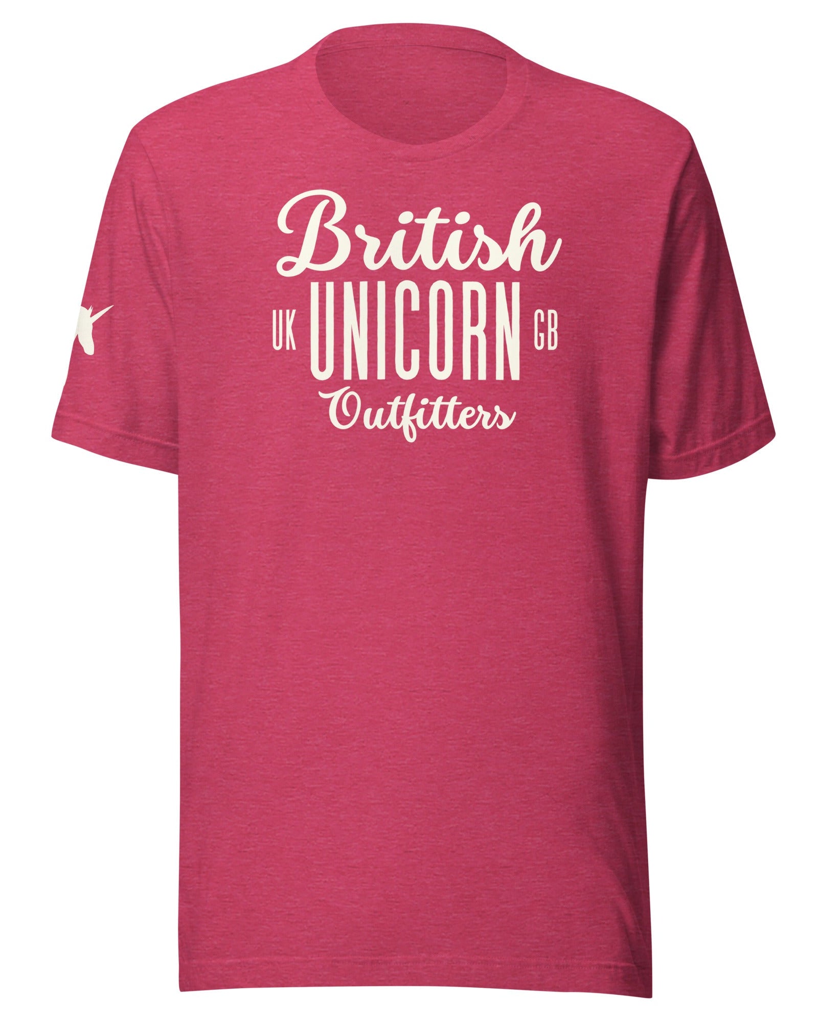 Jolly & Goode Shirts & Tops Heather Raspberry / S British Unicorn Outfitters T-shirt | Unisex Cheeky British Style