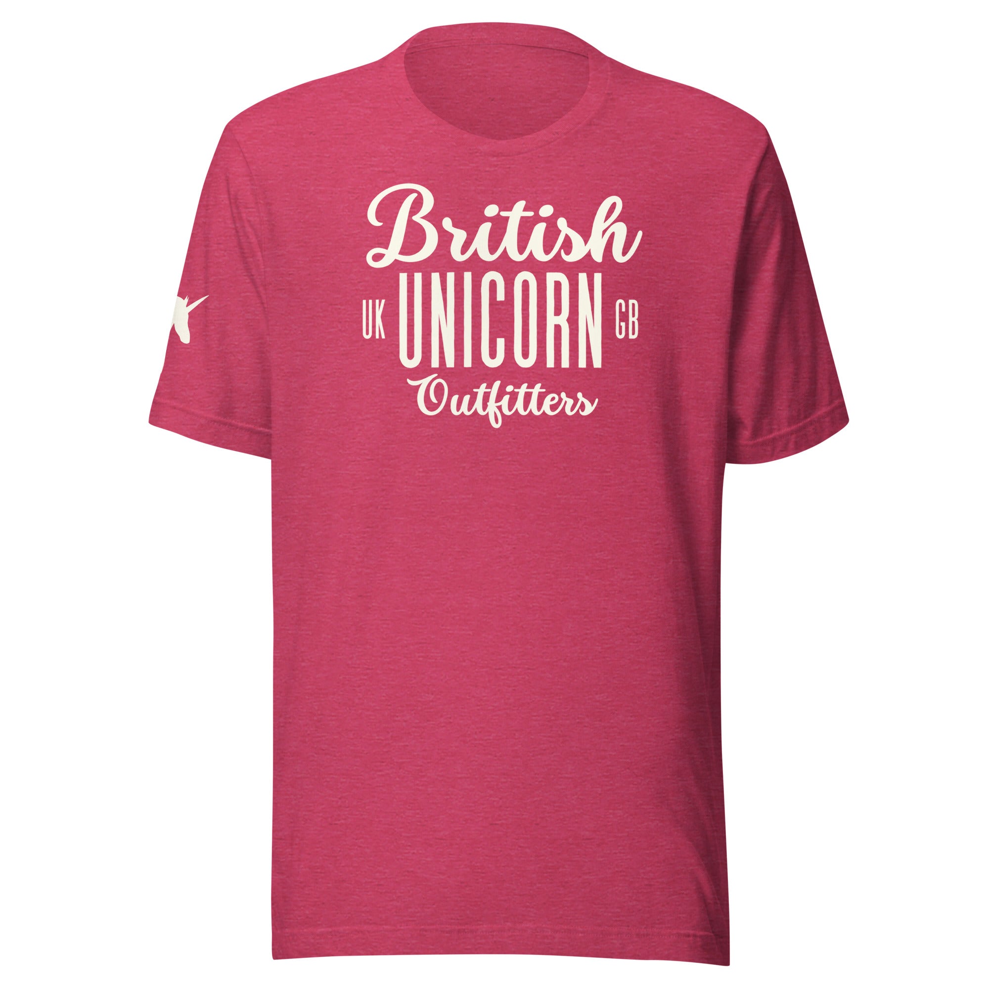 Jolly & Goode Shirts & Tops Heather Raspberry / S British Unicorn Outfitters T-shirt | Unisex Cheeky British Style