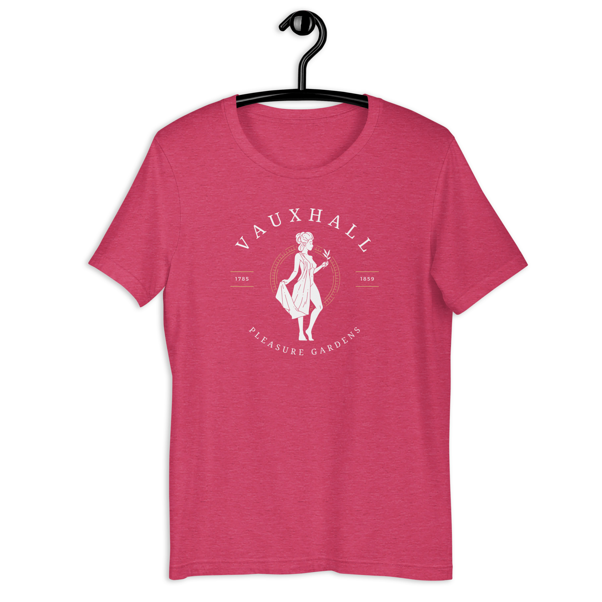 Jolly & Goode Shirts & Tops Heather Raspberry / S Vauxhall Pleasure Gardens T-shirt | Unisex Cheeky British Style