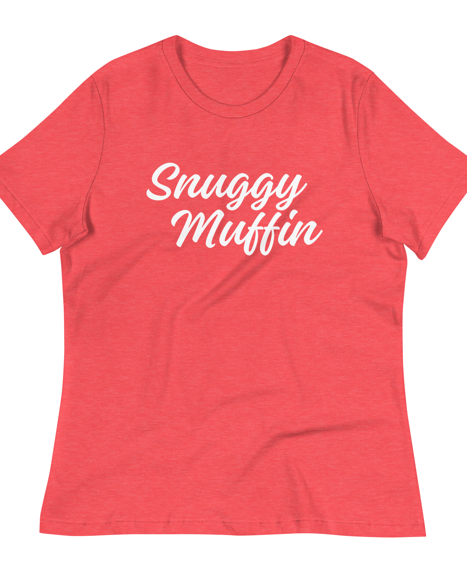 Jolly & Goode Shirts & Tops Heather Red / S Snuggy Muffin Women's Relaxed T-Shirt Cheeky British Style