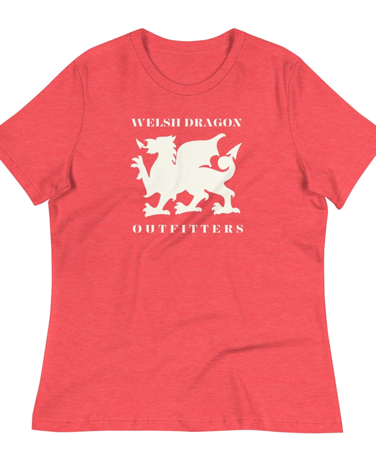 Jolly & Goode Shirts & Tops Heather Red / S Welsh Dragon Outfitters T-shirt | Women's Relaxed Cheeky British Style