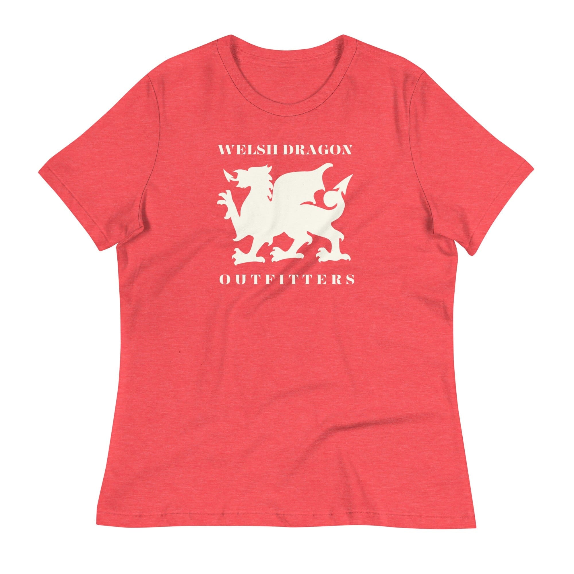 Jolly & Goode Shirts & Tops Heather Red / S Welsh Dragon Outfitters T-shirt | Women's Relaxed Cheeky British Style