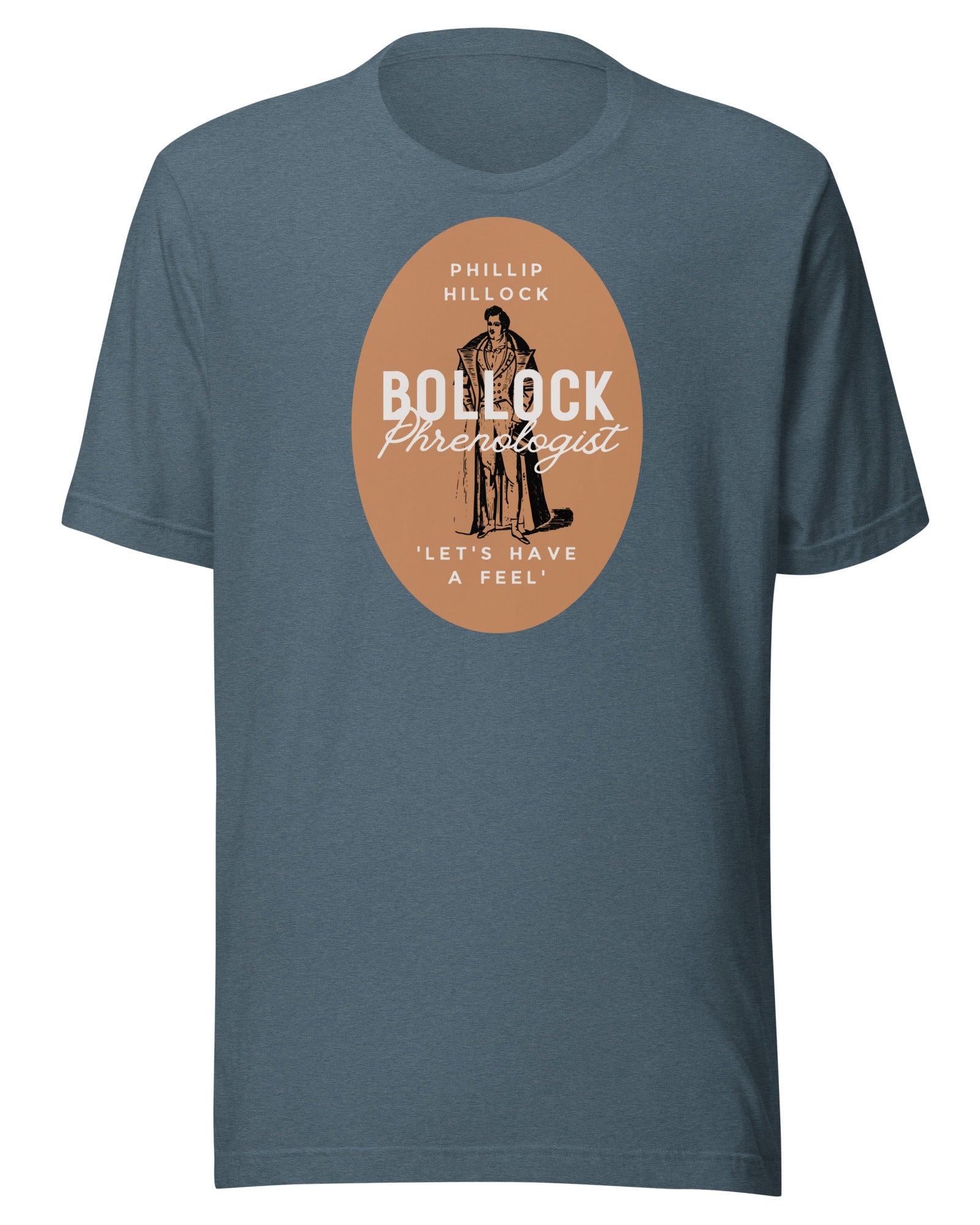 Jolly & Goode Shirts & Tops Heather Slate / S Phillip Hillock Bollock Phrenologist Shirt Cheeky British Style