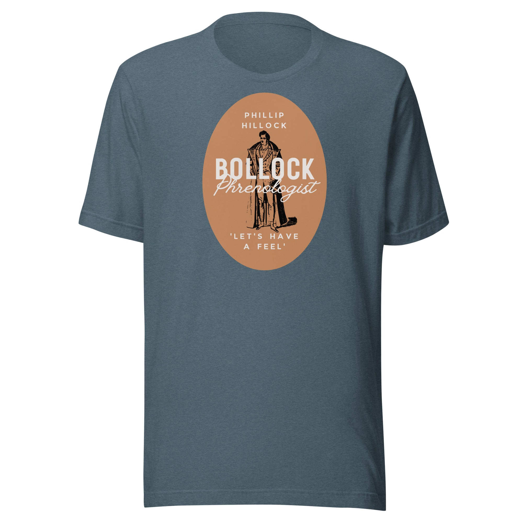 Jolly & Goode Shirts & Tops Heather Slate / S Phillip Hillock Bollock Phrenologist Shirt Cheeky British Style