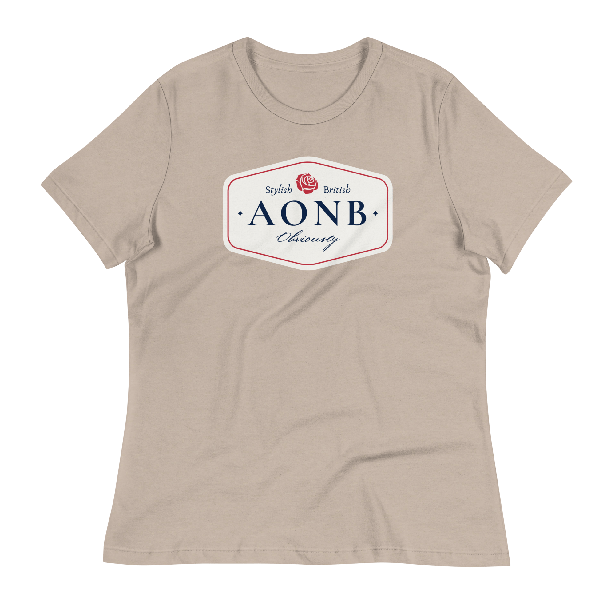 Jolly & Goode Shirts & Tops Heather Stone / S AONB Women's Relaxed T-Shirt | Area of Outstanding Natural Beauty Cheeky British Style