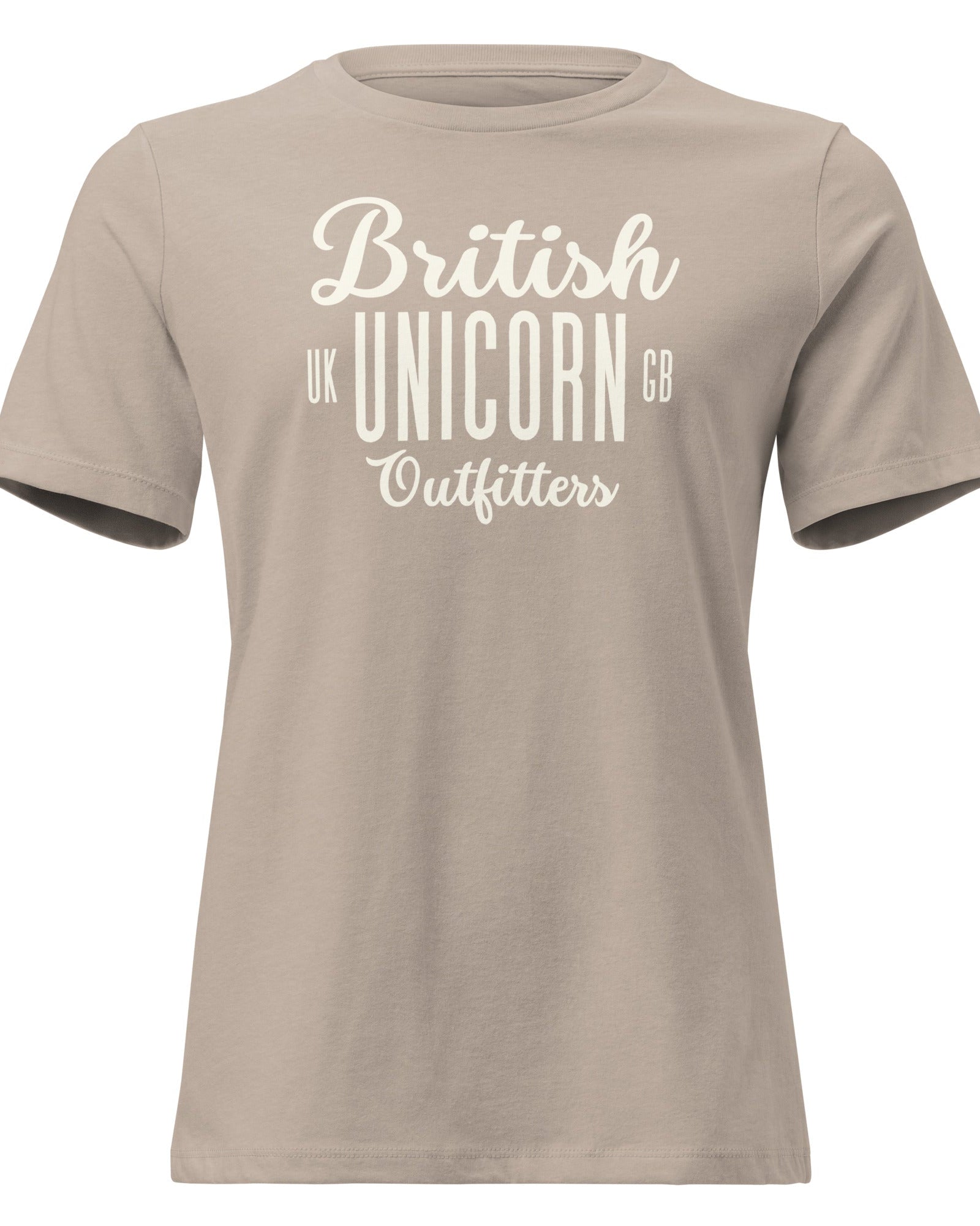 Jolly & Goode Shirts & Tops Heather Stone / S British Unicorn Outfitters Women's Relaxed T-Shirt Cheeky British Style