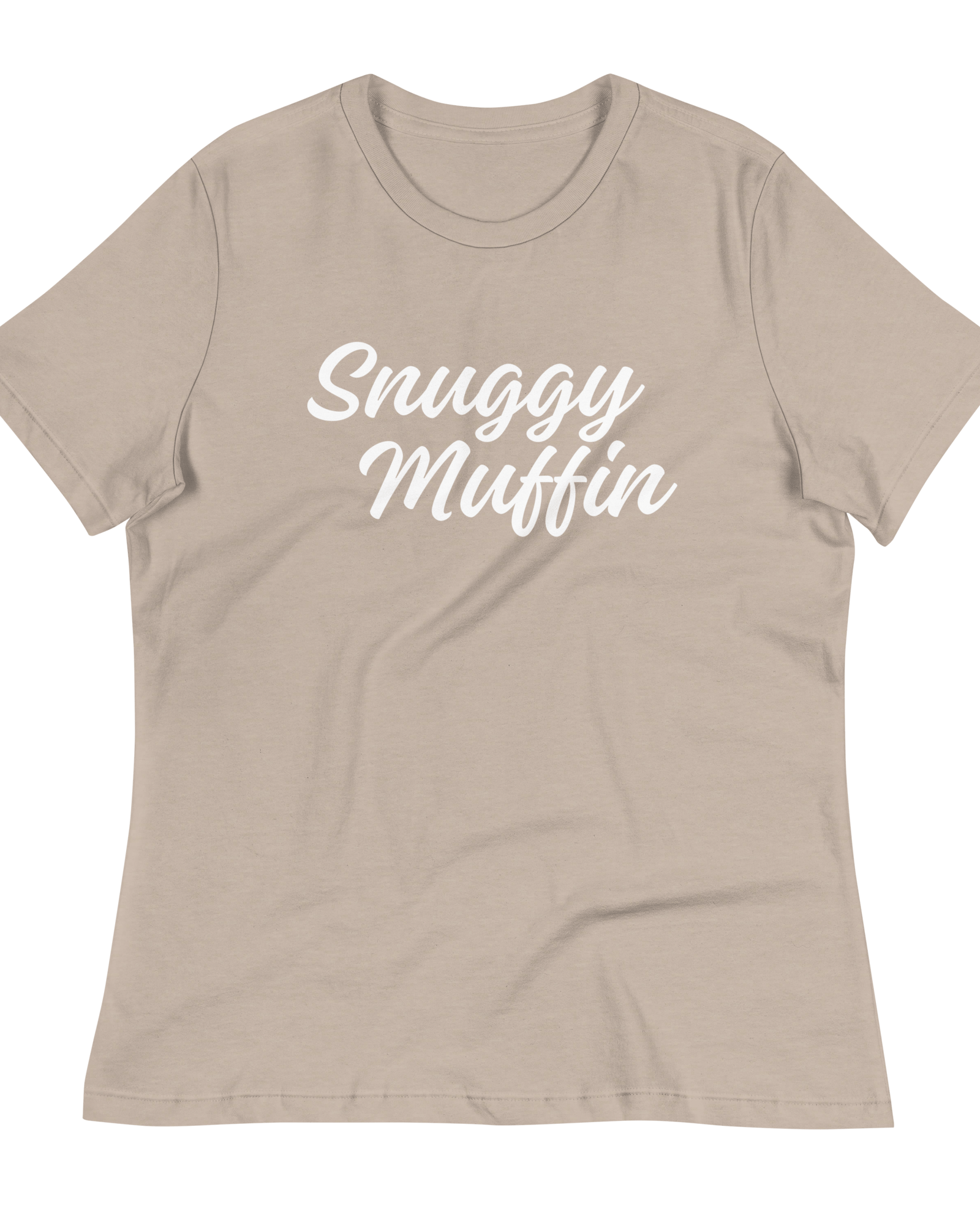 Jolly & Goode Shirts & Tops Heather Stone / S Snuggy Muffin Women's Relaxed T-Shirt Cheeky British Style