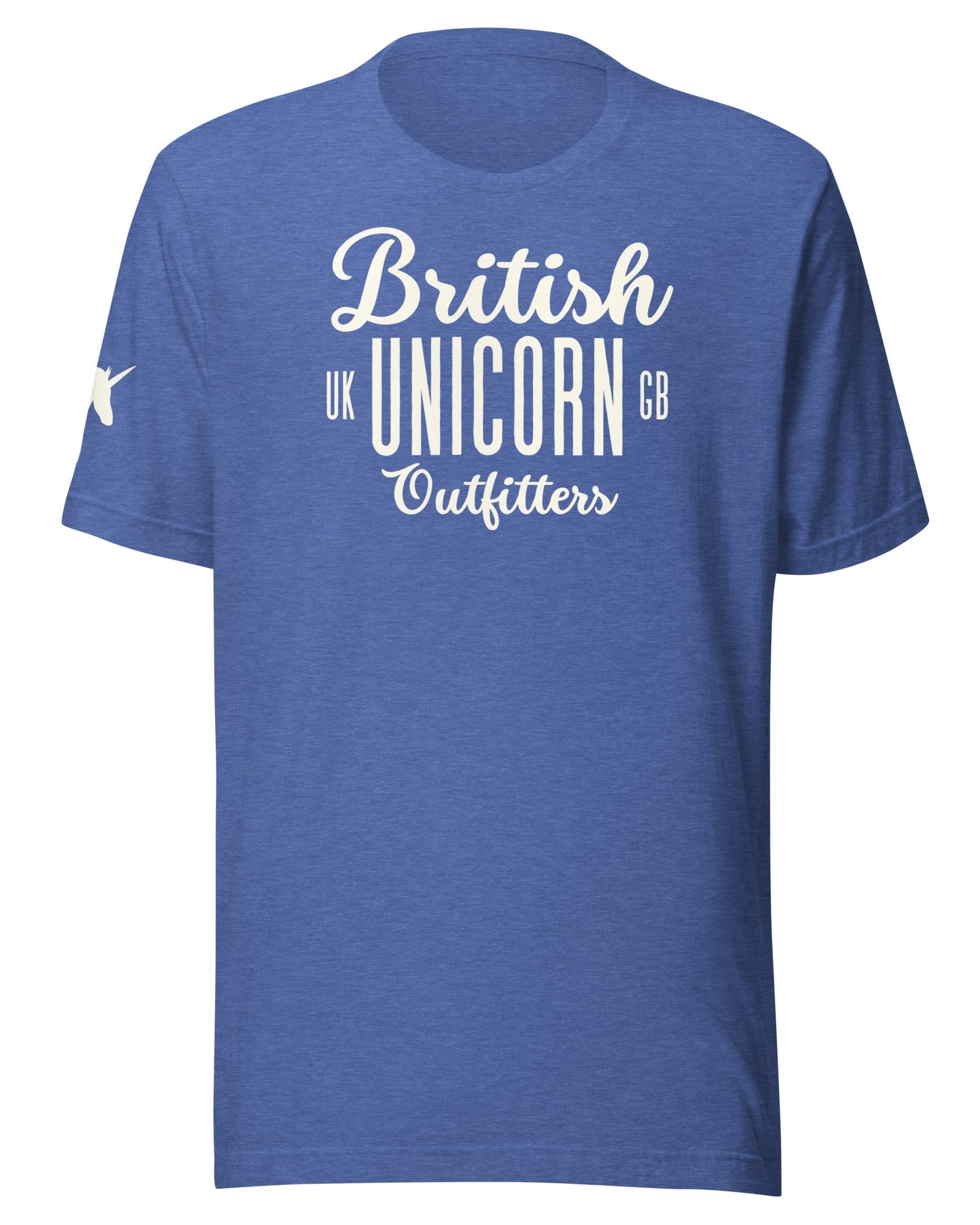 Jolly & Goode Shirts & Tops Heather True Royal / S British Unicorn Outfitters T-shirt | Unisex Cheeky British Style