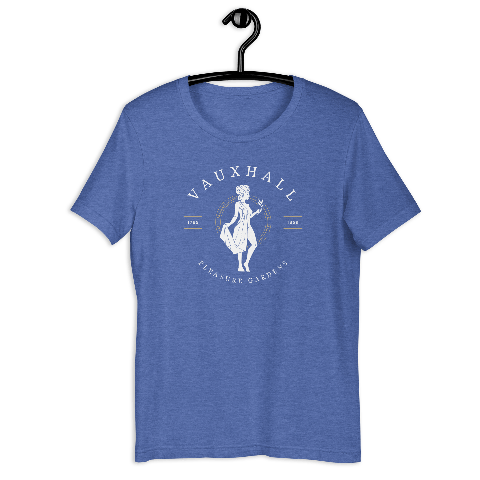 Jolly & Goode Shirts & Tops Heather True Royal / S Vauxhall Pleasure Gardens T-shirt | Unisex Cheeky British Style