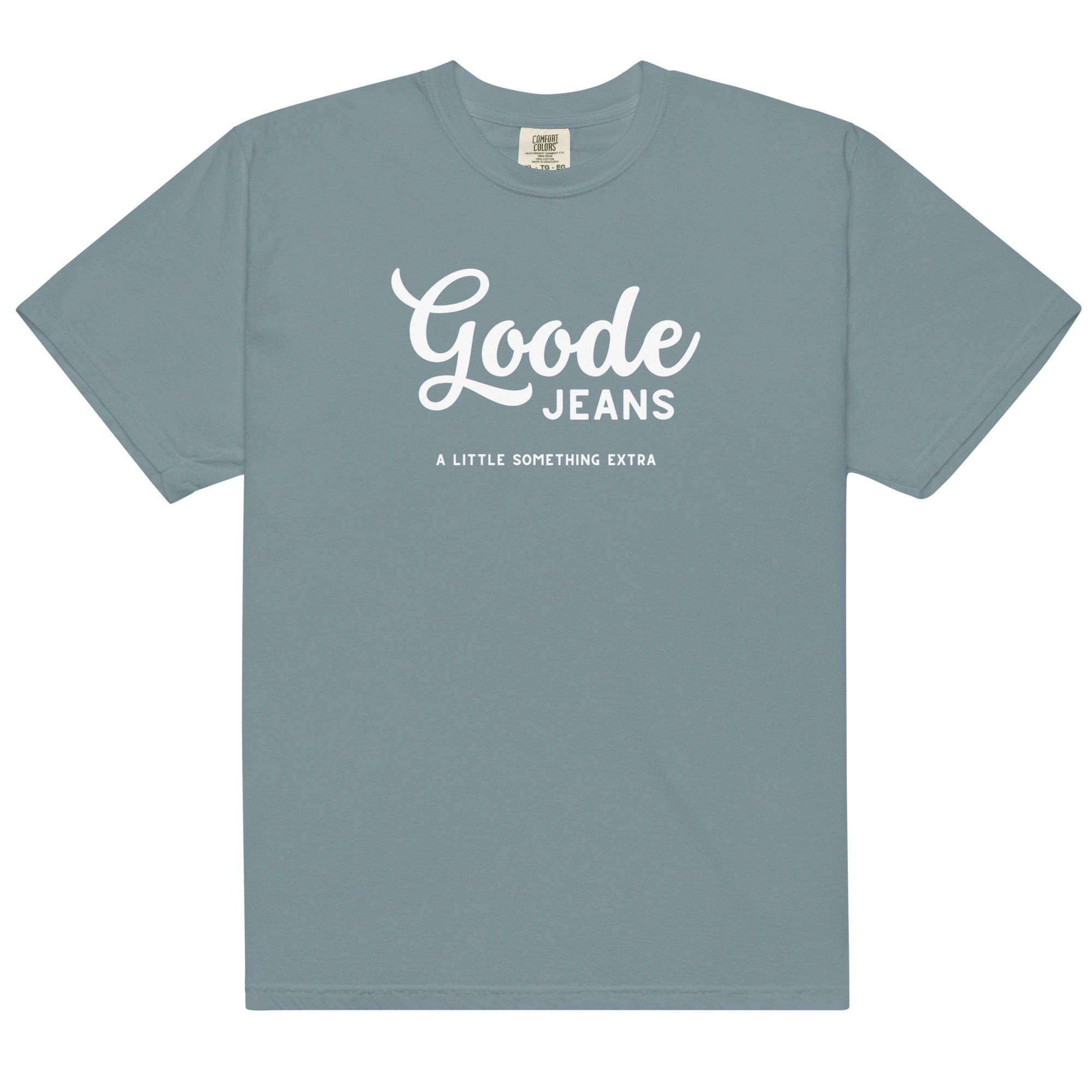 Jolly & Goode Shirts & Tops Ice Blue / S Goode Jeans | A Little Something Extra | Garment-dyed Heavyweight T-shirt | Relaxed Fit | Unisex Cheeky British Style